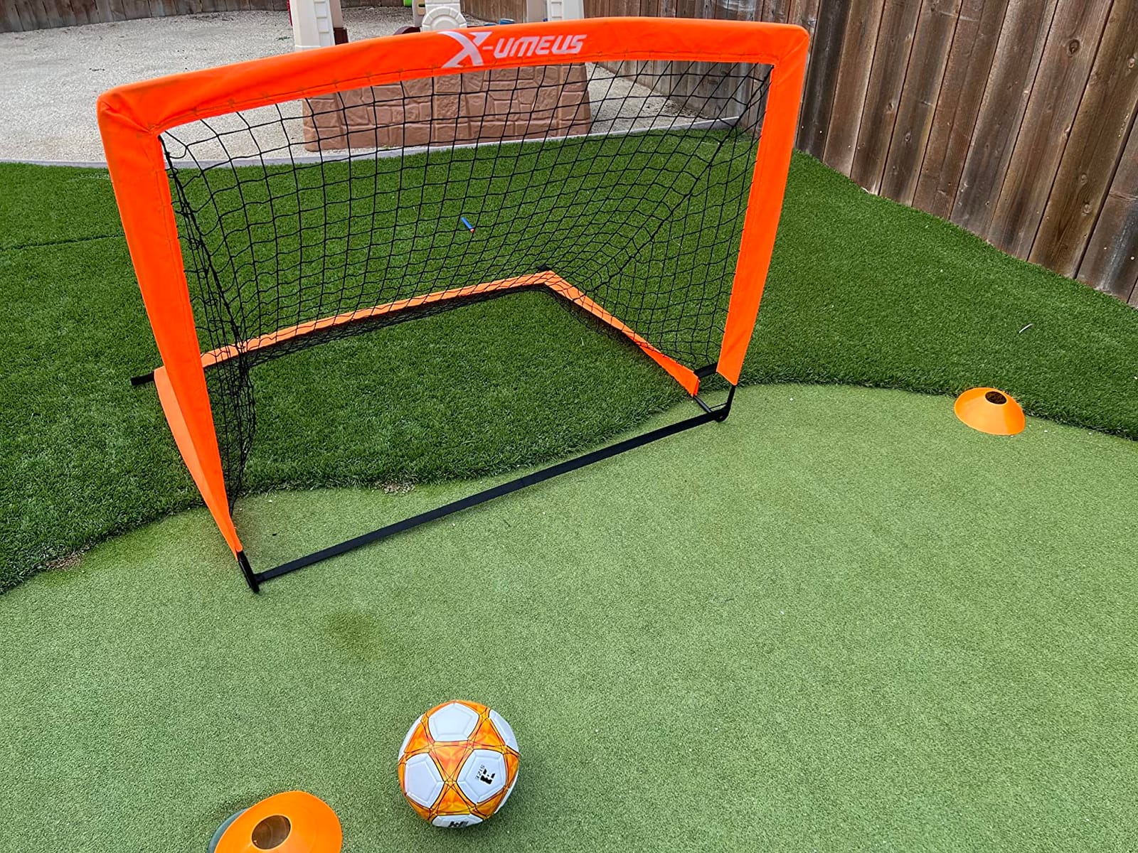 Kids Soccer Goals for Backyard Set of 2, 4 x 3 ft/6 x 4 Toddler Soccer Goal Training Equipment with Soccer Ball, Cones, Pop Up Soccer Net for Kids Age 3-12 customer photo 2
