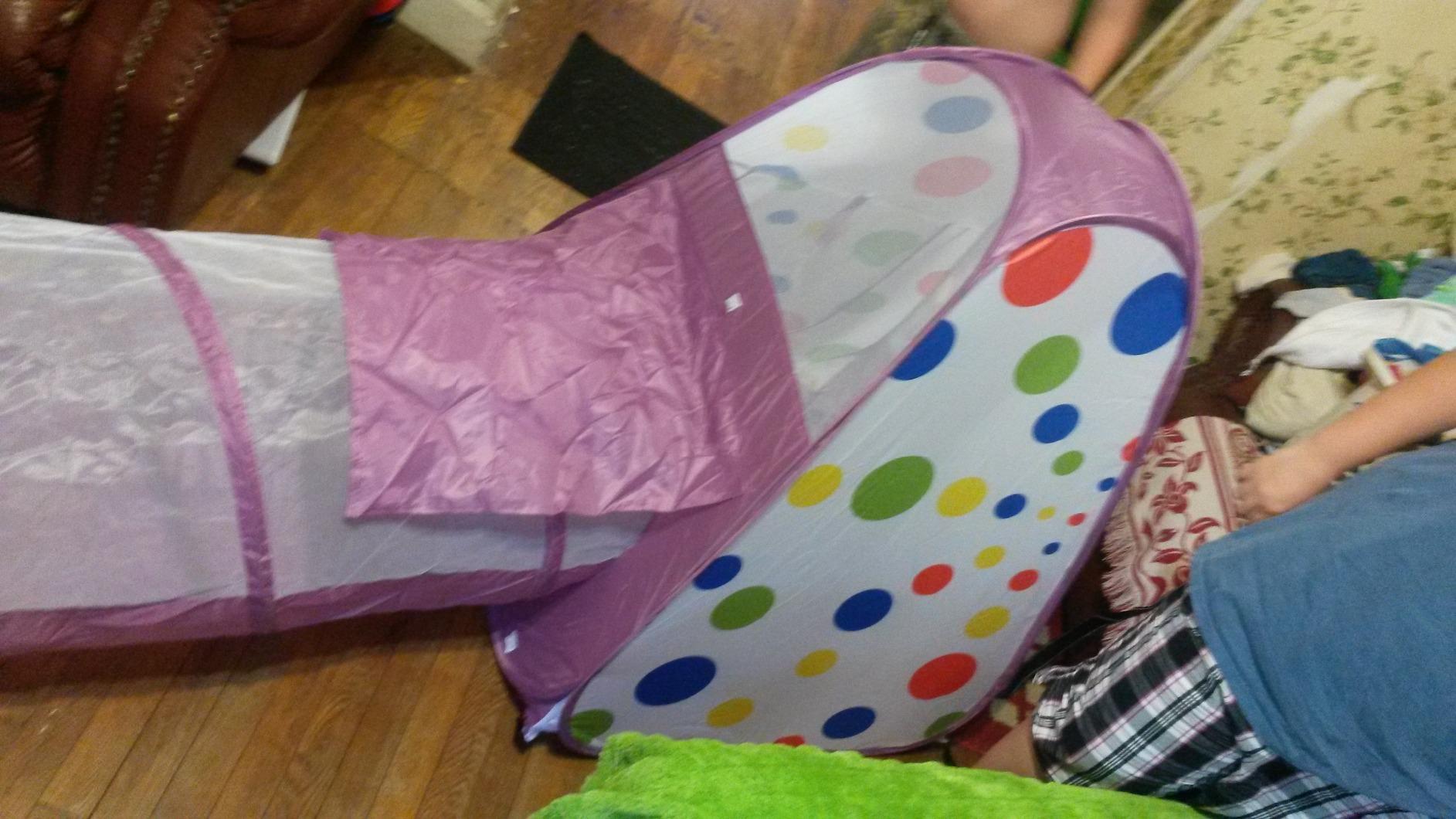 Playz 5pc Pop Up Play Tent and Crawl Through Tunnels for Kids w/Carry Bag | Ball Pit for Toddlers with Play Tunnels, Baby Tents Indoor Playground for Age 3+ Boys and Girls [Pit balls not included] customer photo 2