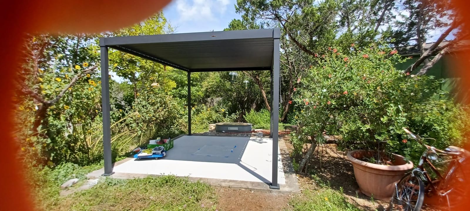 MIRADOR 80S Louvered Pergola 10' x 12', Modern Style with Adjustable Louvers and Integrated Drainage System for Deck Garden Yard, Easy Installation, Charcoal customer photo 1