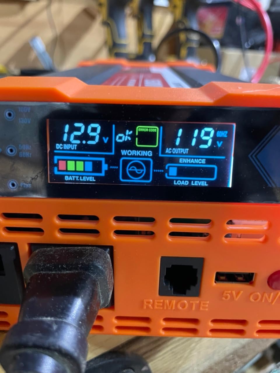 BELTTT 1500W Pure Sine Wave Inverter 12V to 110V Converter, 3000W Surge | LCD Display, Dual AC Outlets, 5V 2.1A USB, Power Inverter 12V to 120V AC for Solar, Off-Grid, Truck, RV, 12V Inverter customer photo 1