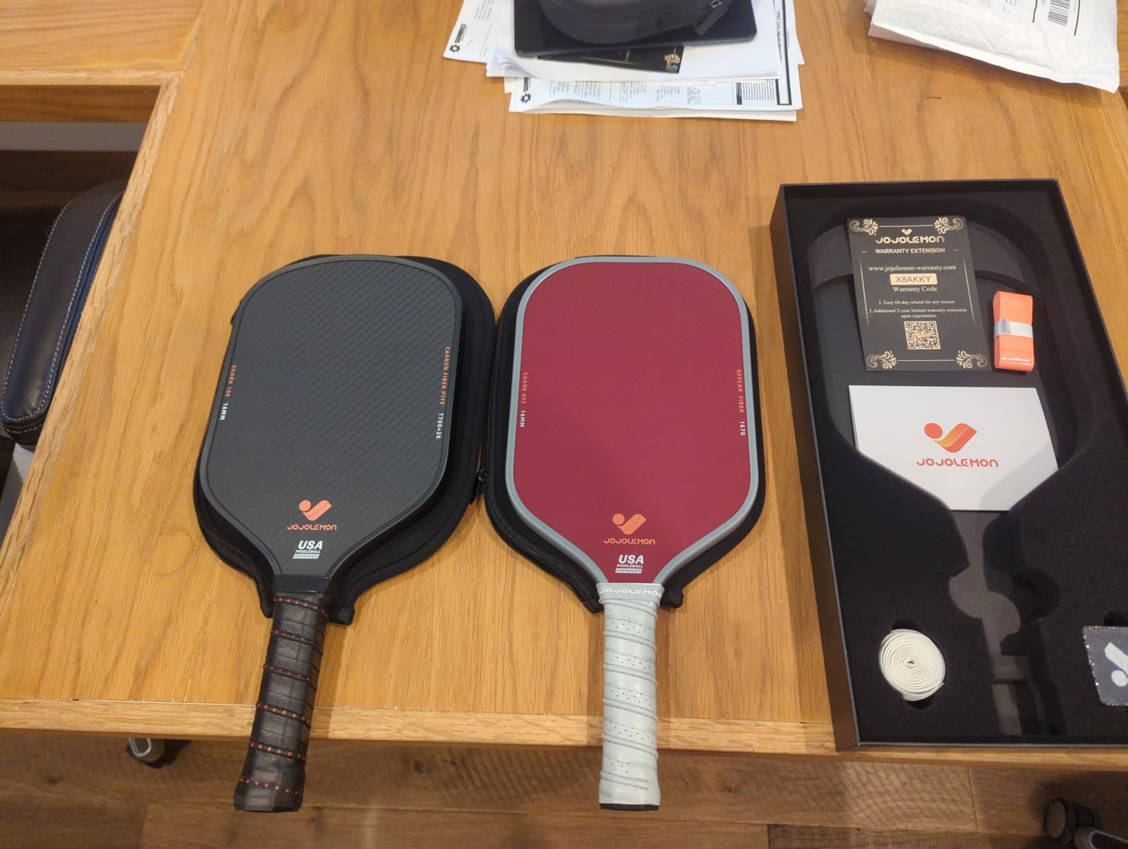 JOJOLEMON Pickleball Paddles, Carbon Fiber Pickleball Paddle with a 16mm Shark Power Polymer Core, The Pickleball Rackets Designed for Ultimate Spin & Consistency customer photo 2
