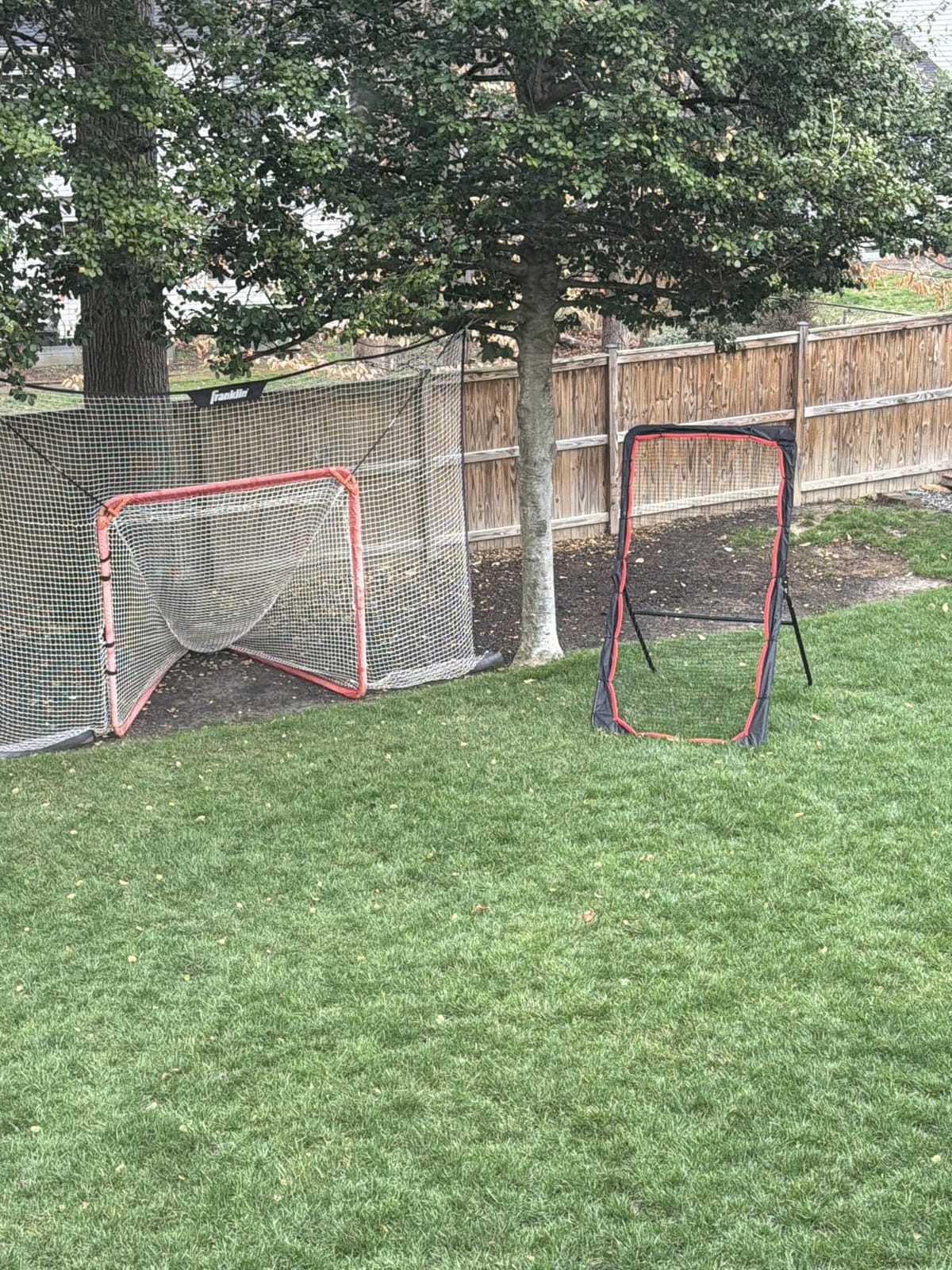 ZEALFEEL Lacrosse Rebounder with 5 Adjustable Angles, 4x6FT/4x7FT | Lacrosse Rebound Net with Target Strip & Anti-rust Steel Frame, Perfect for Lax Baseball Volleyball & Soccer Training customer photo 1