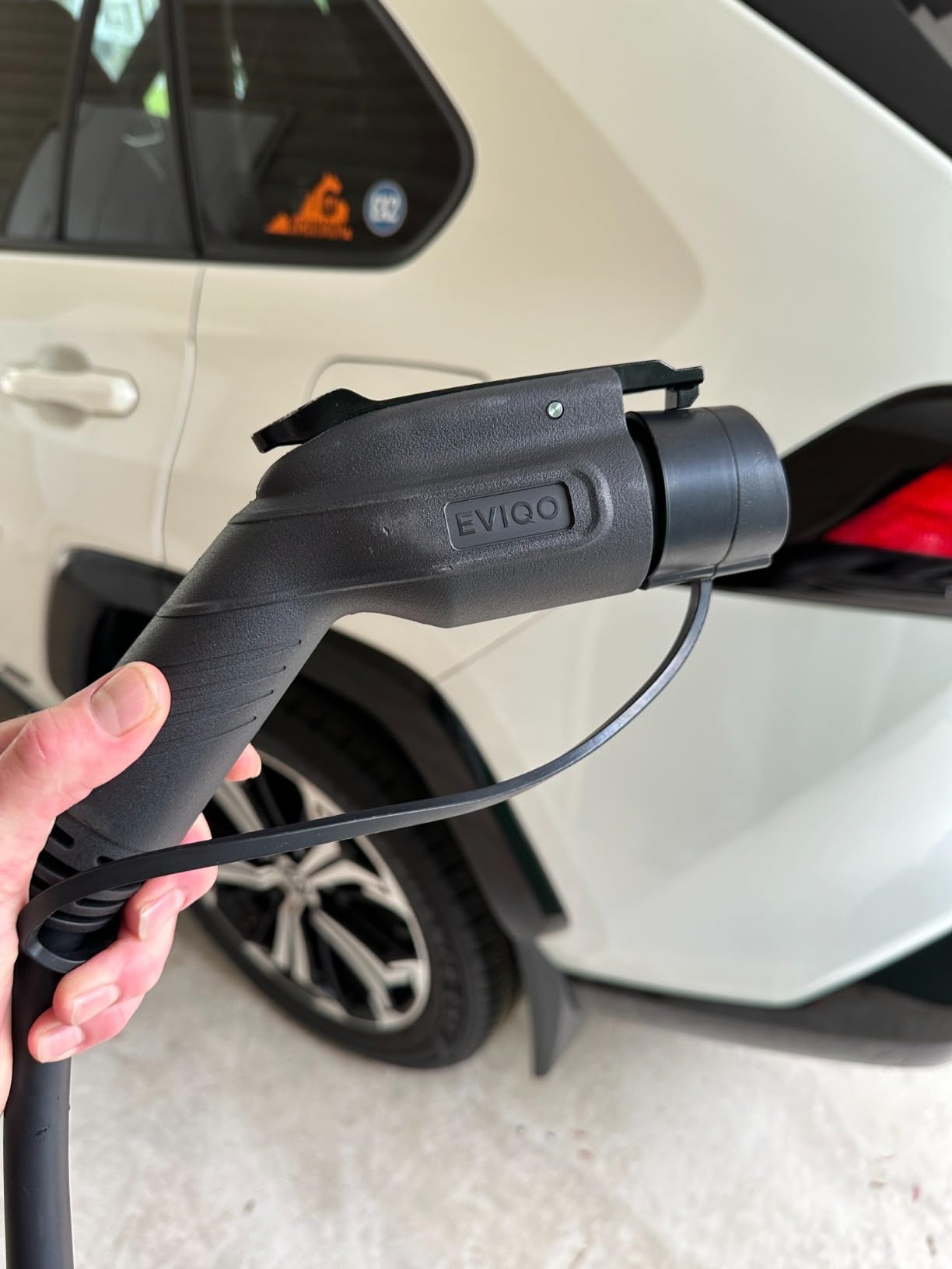 EVIQO Level 2 EV Charger J1772 40A NEMA 14-50 - 240V Wall Charging Station | Plug in, up to 40 mph, 25ft Cable, WiFi (2.4GHz), Smart App, Weatherproof Indoor/Outdoor (IP66, NEMA 4), UL & ETL Certified customer photo 1