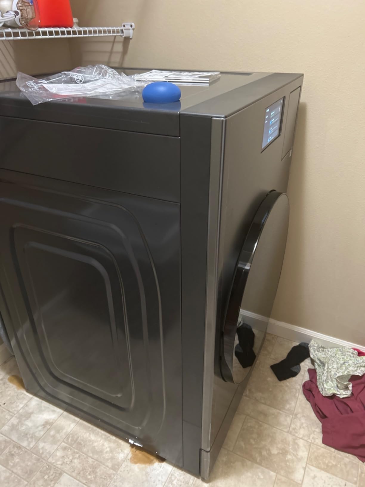 Samsung 5.3 cu. ft. Bespoke AI Laundry Ventless Heat Pump Dryer Combo All-in-One Ultra Capacity Washer with AI Home, Dark Steel, WD53DBA900HZA1 customer photo 1