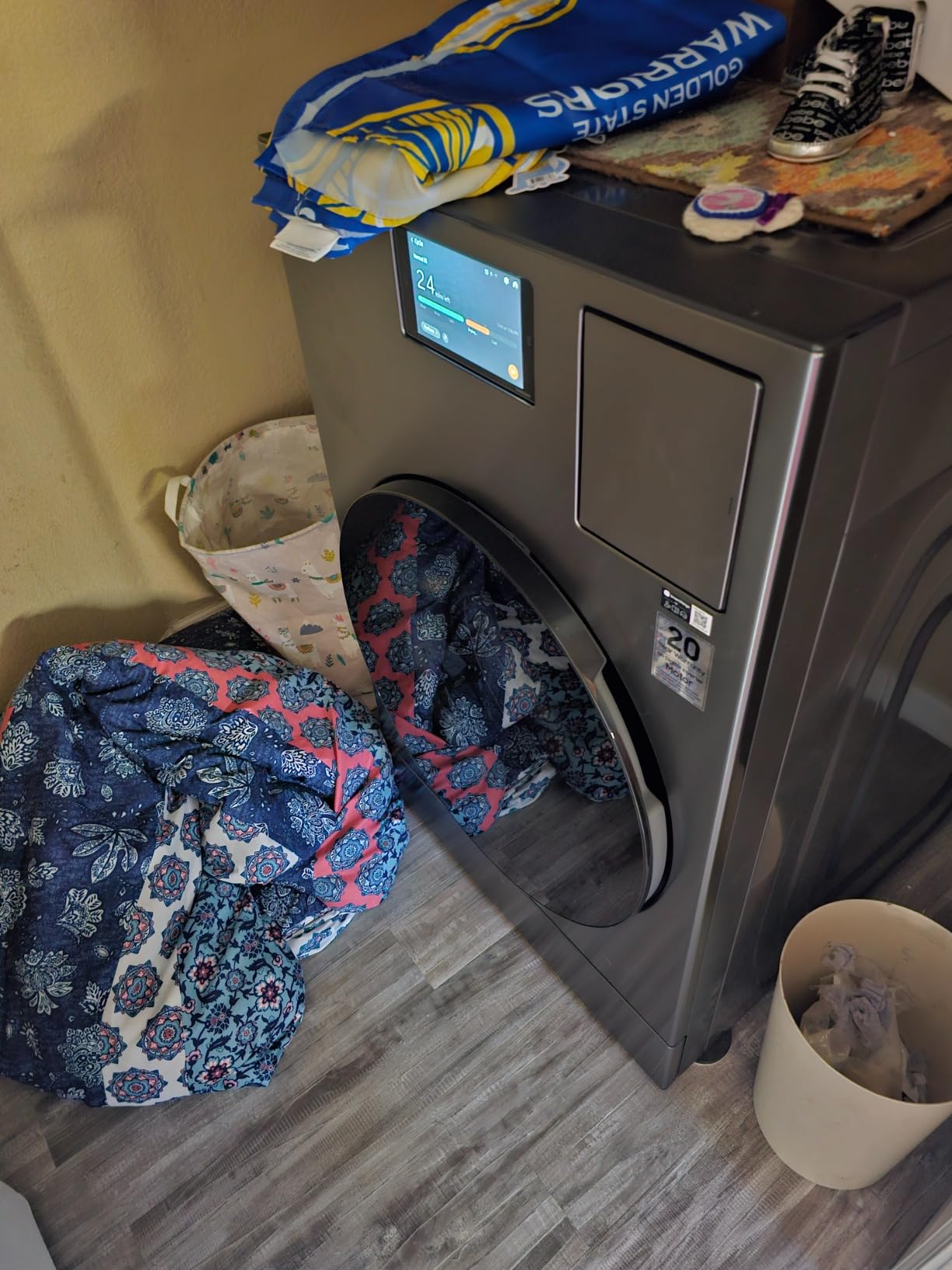 Samsung 5.3 cu. ft. Bespoke AI Laundry Ventless Heat Pump Dryer Combo All-in-One Ultra Capacity Washer with AI Home, Dark Steel, WD53DBA900HZA1 customer photo 2