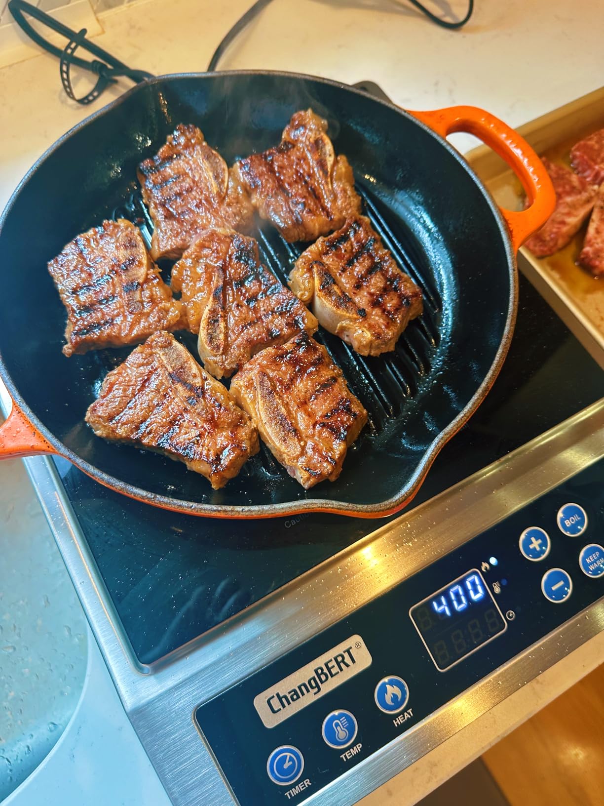 ChangBERT Portable Induction Cooktop Enhanced Version, One-Click Max Power 1800W Large Heating Coil Burner, Precise Temperature Control, NSF Certified Commercial Grade Low Noise Hot Plate customer photo 2