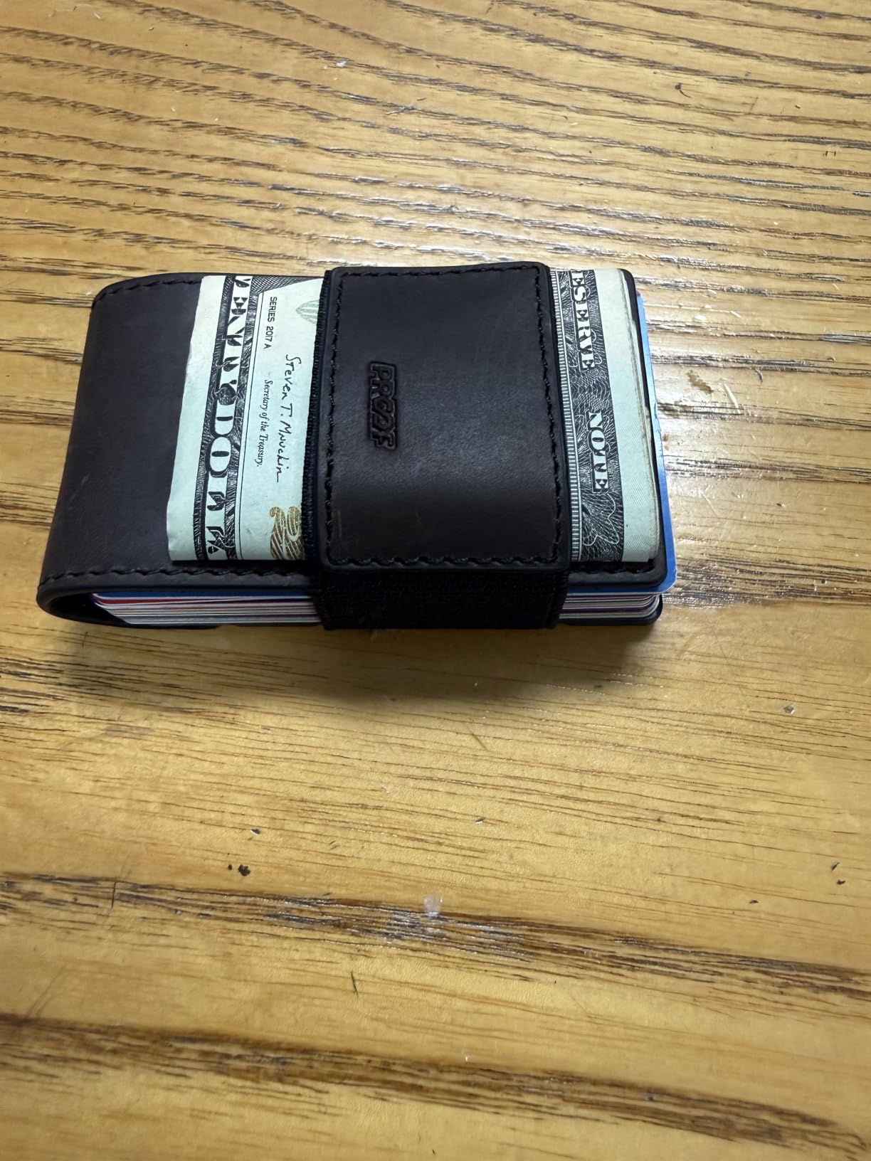 PROOF Slim Minimalist Wallets for Men | Leather & Metal | RFID Wallet customer photo 2