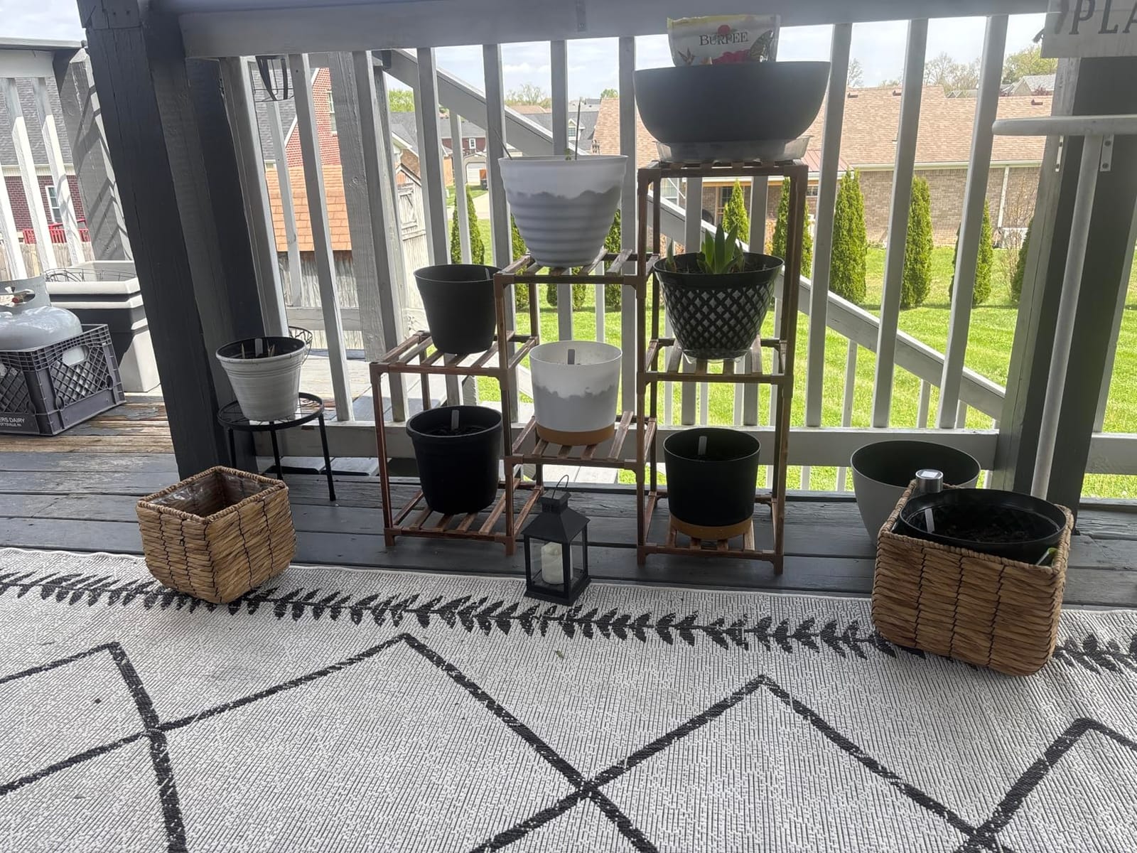 CADANI 5 Pack Metal Plant Stands for Outdoor Indoor, Anti-Rust Iron Flower Pot Stand, Heavy Duty Plant Pot Stand for Multiple Plant, Decoration Racks for Home, Patio & Garden customer photo 2