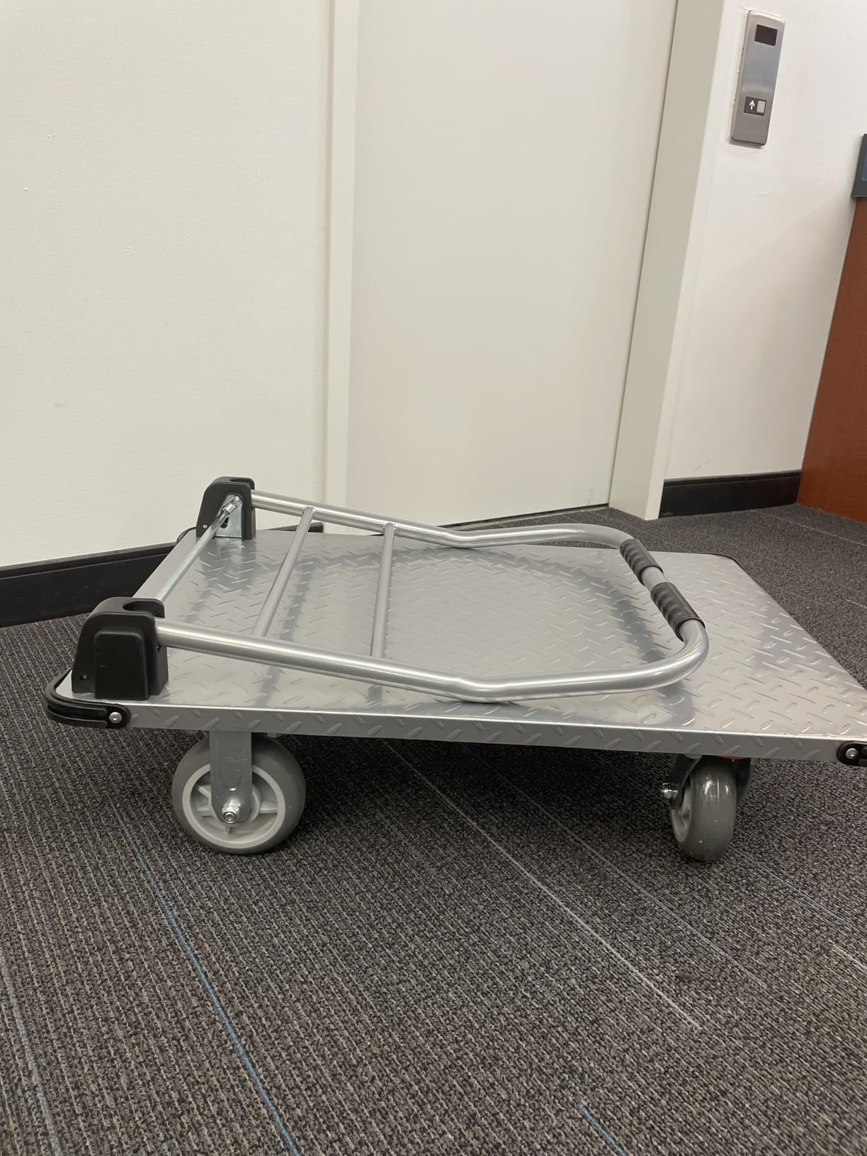 2200 lbs. Capacity Foldable Push Cart Dolly, Moving Platform Hand Truck, Heavy Duty Space Saving Collapsible, Swivel Flat Bed Wagon - Furniture Luggage Lifting customer photo 2