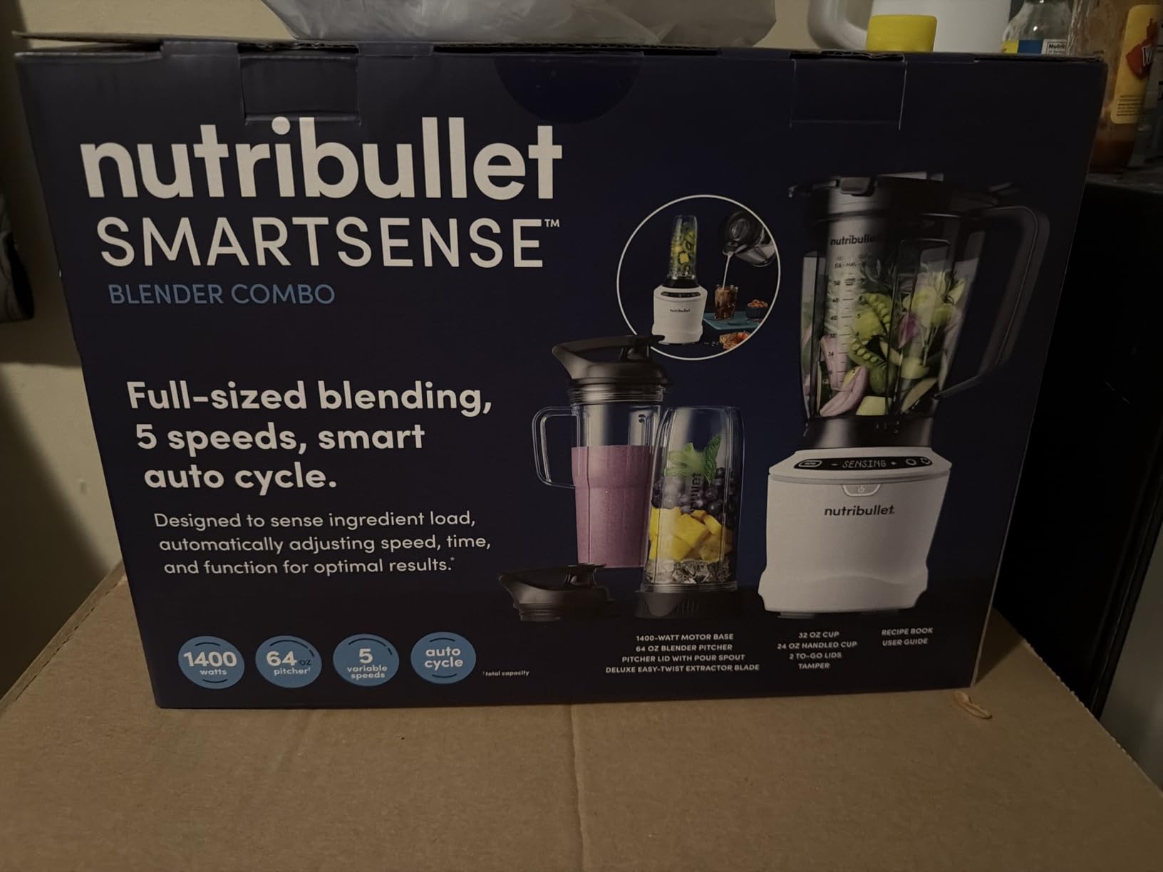 nutribullet SmartSense Blender Combo, 1400W, 64oz Pitcher, 32oz & 24oz Cups, 5-Speed, Smoothies, Ice and Frozen Fruit, Nut Milk, Soup, Gunmetal Gray, NBF50700 customer photo 2