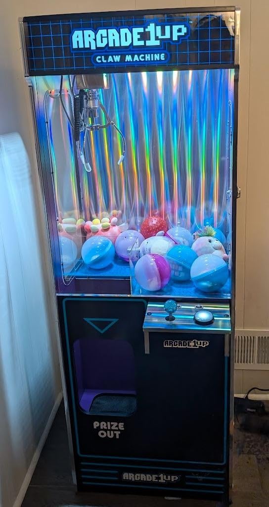 ARCADE1UP Claw Machine with 3 Levels of Difficulty, Ceiling Light | Adjustable Sound Volume for Arcade Game Room and Party Entertainment customer photo 2