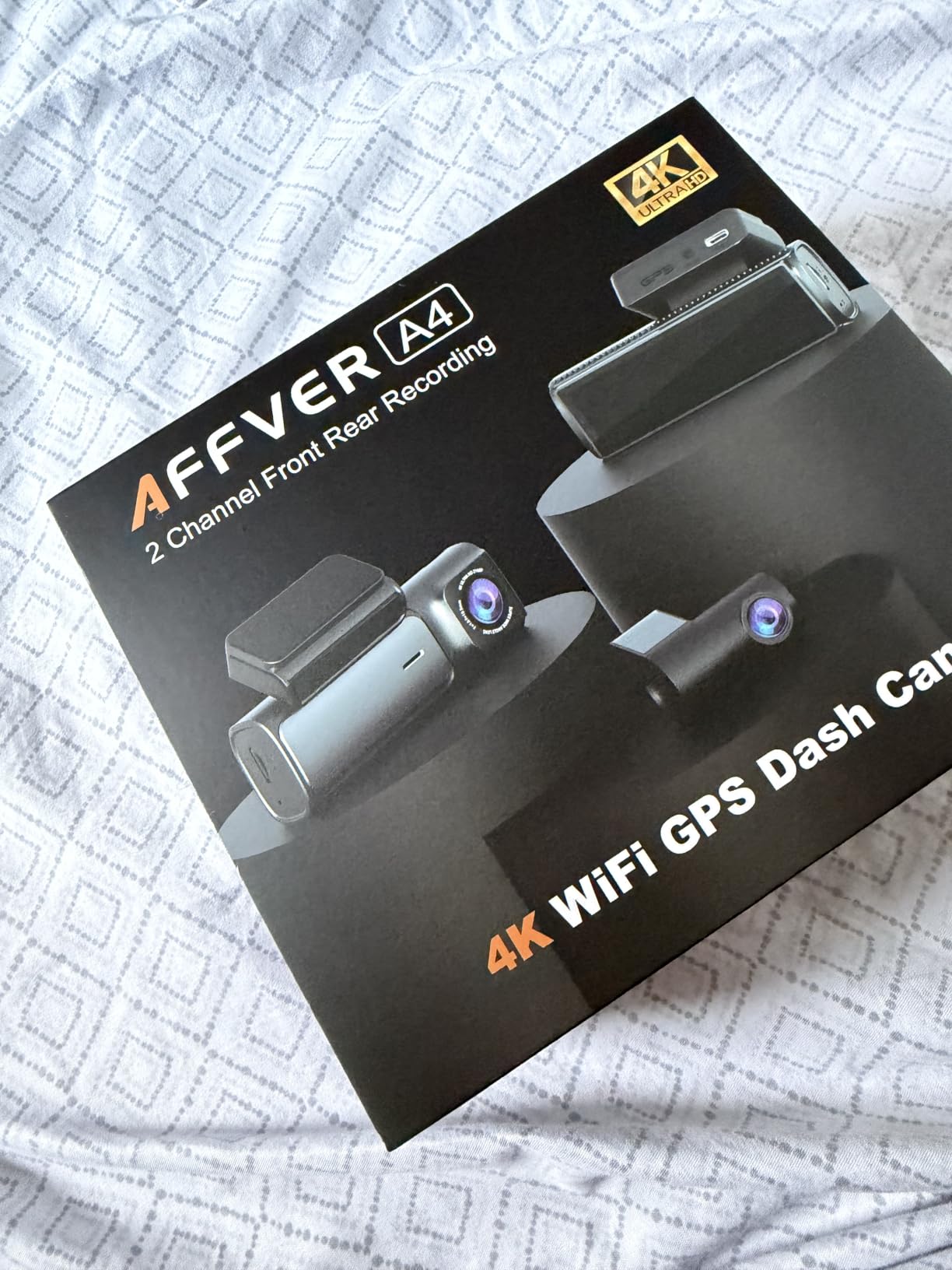 Affver 4K+2.5K Dash Cam Front and Rear, Built-in 5G WiFi 6 GPS, 64GB Card Included, 3.59'' IPS Screen Dash Camera for Cars, Dual Dashcam with G-Sensor, Loop Recording, 24H Parking Monitor customer photo 2