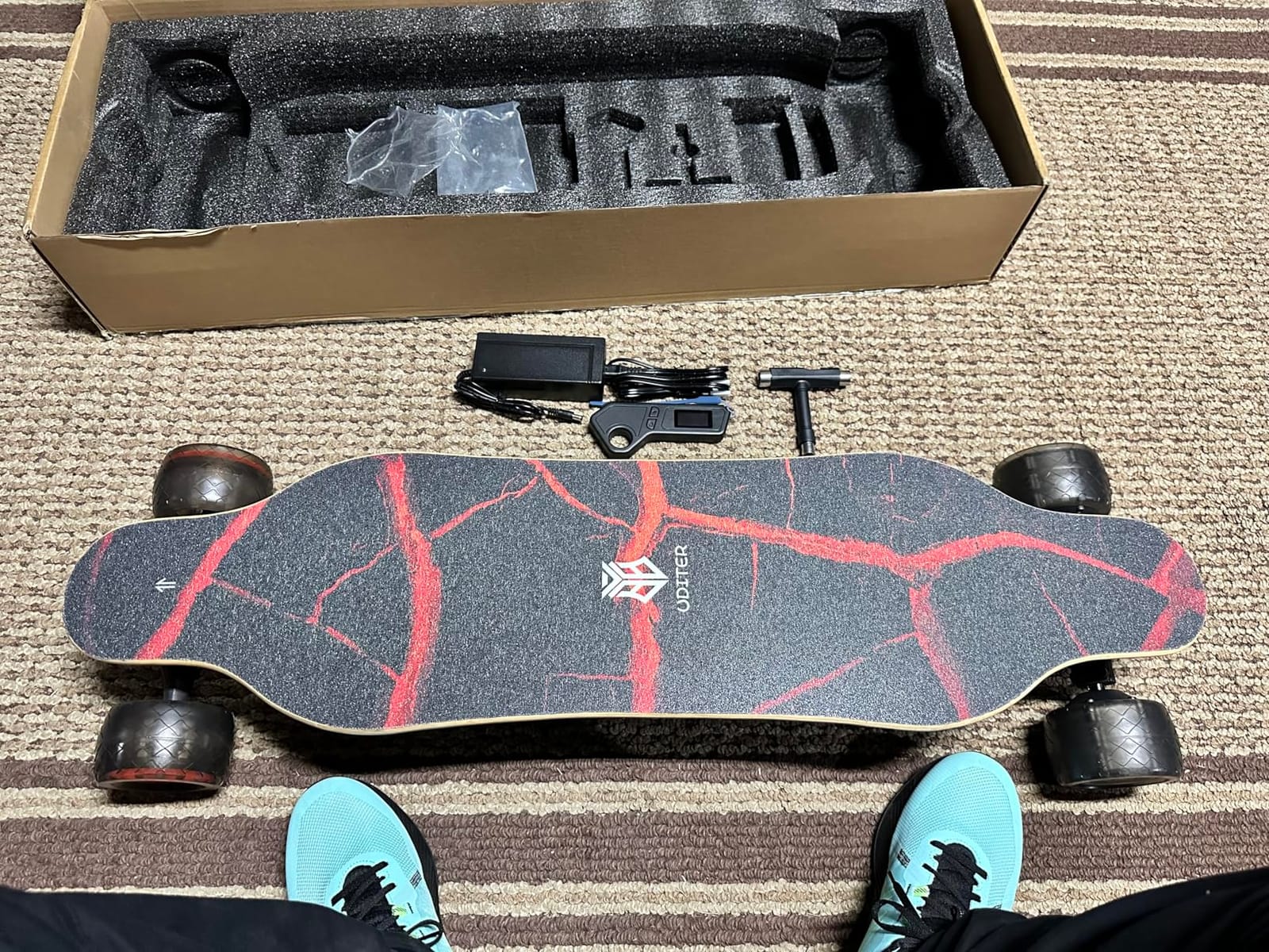 Electric Skateboard - Full-Screen LED Deck & Swappable Battery | Dual 600W Motors, 4 modes, 105*65mm Large PU Wheels, Swap Batteries in Seconds, 330lb Max Load, UL-Certified customer photo 2