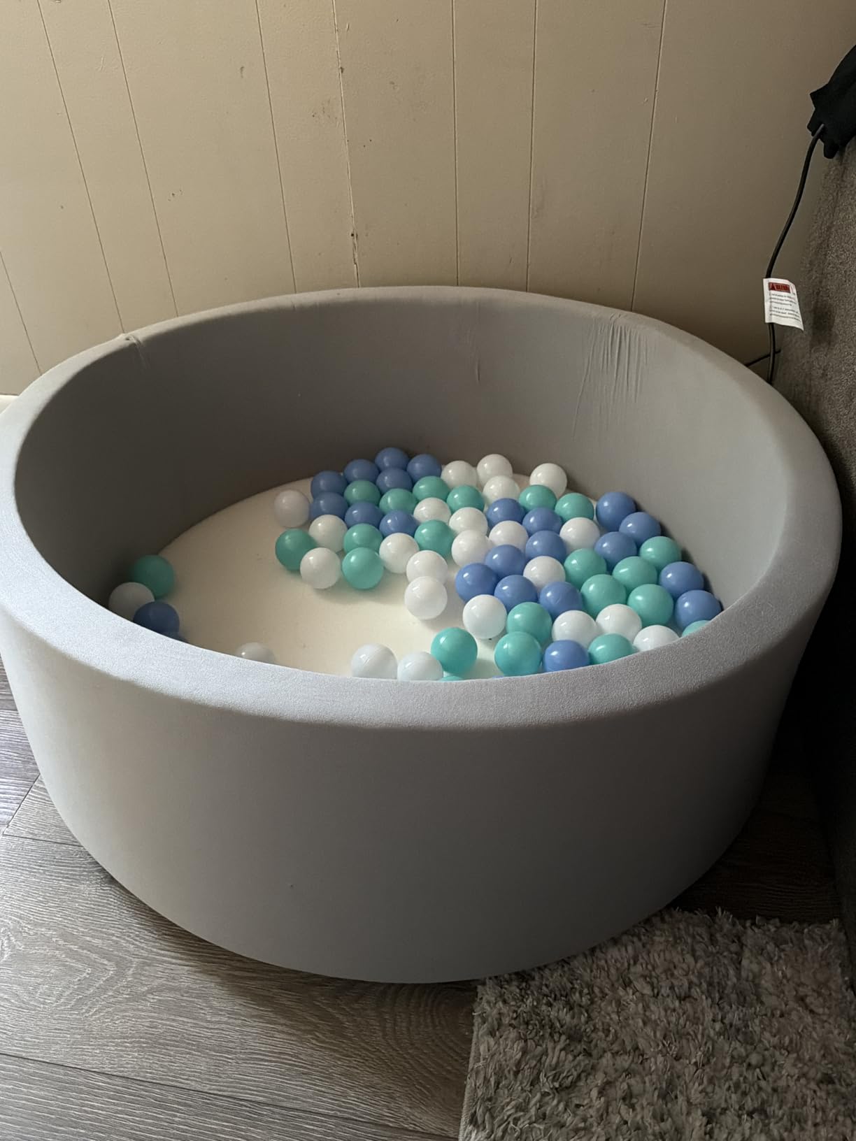 Zedachica Ball Pit for Toddlers 35.43''x11.81 Baby Ball Pits Soft Memory Foam Ball Pit Round Kids Ball Pit Indoor Game Kids Play Ball Pool Ideal Gift for Girls and Boys (Grey, NO Balls) customer photo 2