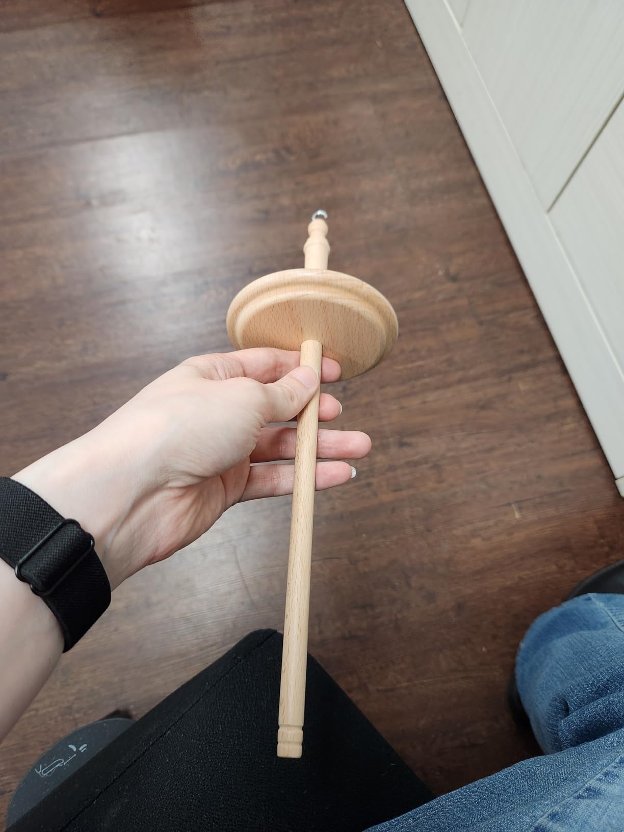 HAND U JOURNEY Beech Wood Top Whorl Drop Spindle, 11