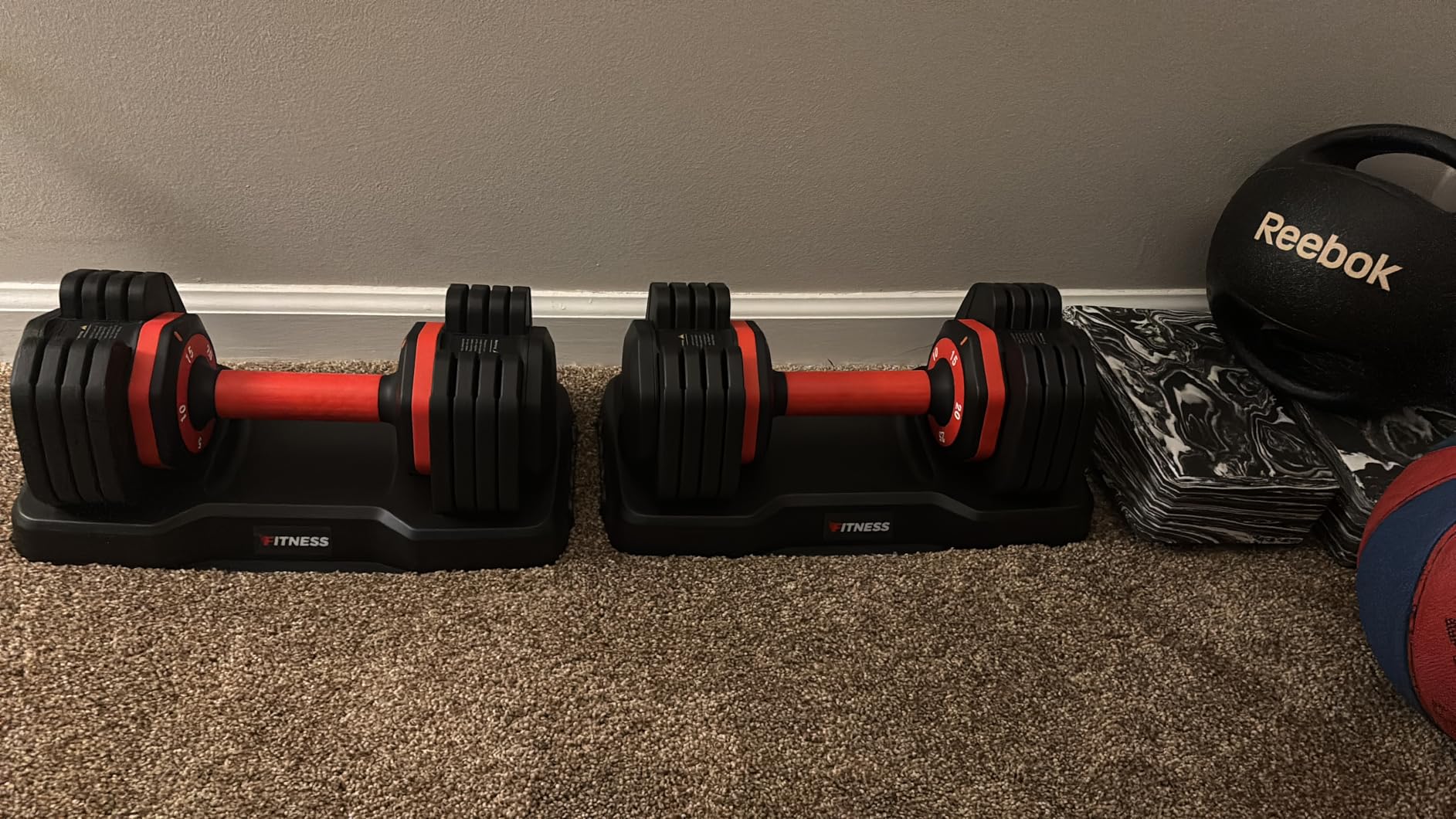 Rendpas Adjustable Dumbbell Set, Quick Adjust Free Weights for Home Gym | 25/55/80LB Weight Dumbbells w/Non-slip Grip, Dual-lock Safety, Space-saving Design for Strength Training customer photo 2