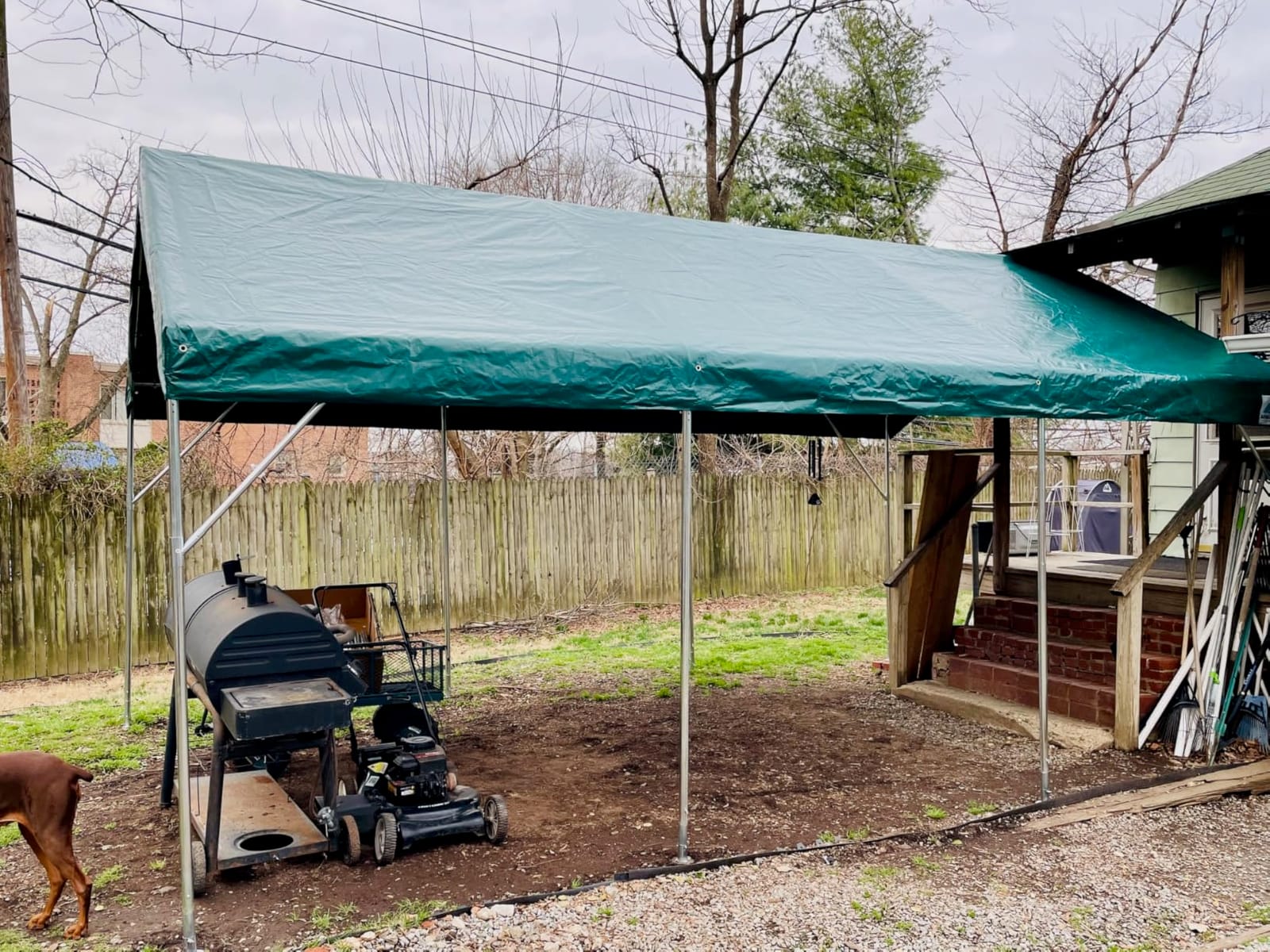 ADVANCE OUTDOOR 12x20 ft Heavy Duty Carport Potable Car Canopy Garage Party Tent Boat Shelter, Adjustable Height from 9.5 ft to 11 ft, Green customer photo 2