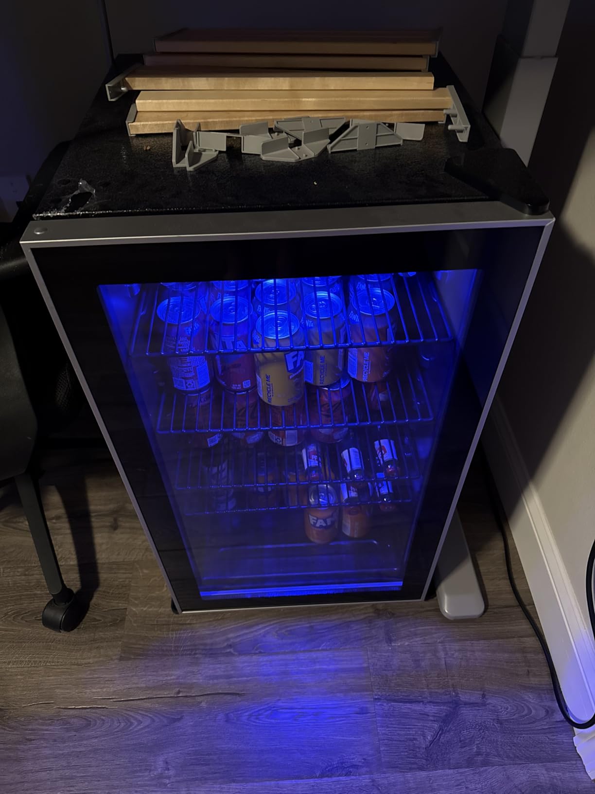 Electactic Mini Fridge 130 Can Beverage Refrigerator Cooler, 3.2 Cu.Ft Drink Fridge for Soda Wine Beer, Adjustable Temperature Control for Home Office, Black customer photo 2