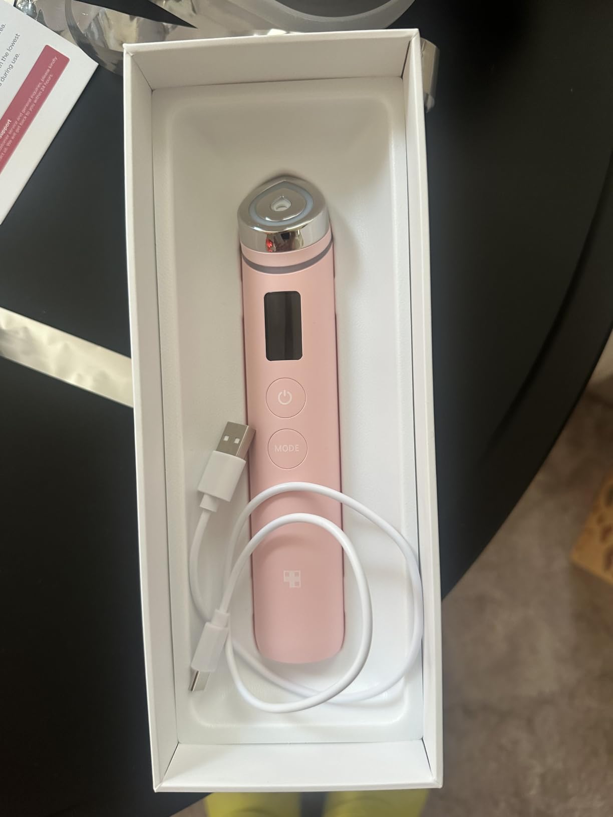 medicube Booster Pro - 6 in 1 Real Glass Glow Beauty Massager, Pink | 6-in-1 Real Glass Glow Beauty Massager - for Clear, Radiant, Firmer-Looking Skin, Korean Skin Care, Pink customer photo 1