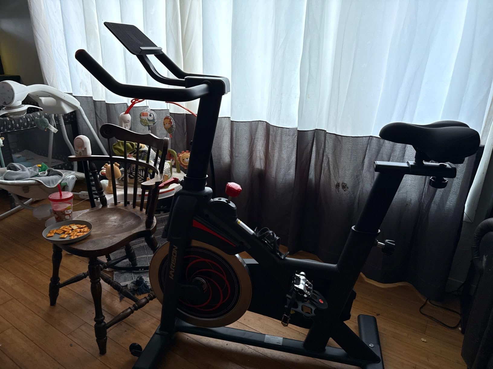 HARISON Magnetic Exercise Bike, Heavy Duty Stationary Bike for Home Gym | Low Noise Bike for Home with 380 lb Weight Capacity, Fitness App with Courses, Adjustable Seat, Indoor Cycling Bike customer photo 1