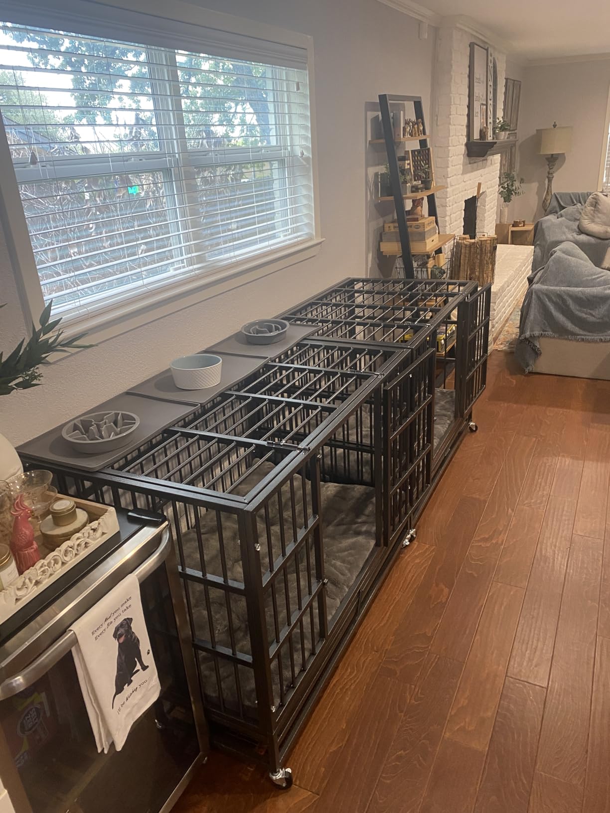 Oranland 48-Inch Heavy Duty Dog Crate for Large Dogs | Indestructible Dog Cage with Escape-Proof Lock, Double Doors, Secure Locks, Removable Wire Tray for High Anxiety Dogs customer photo 1
