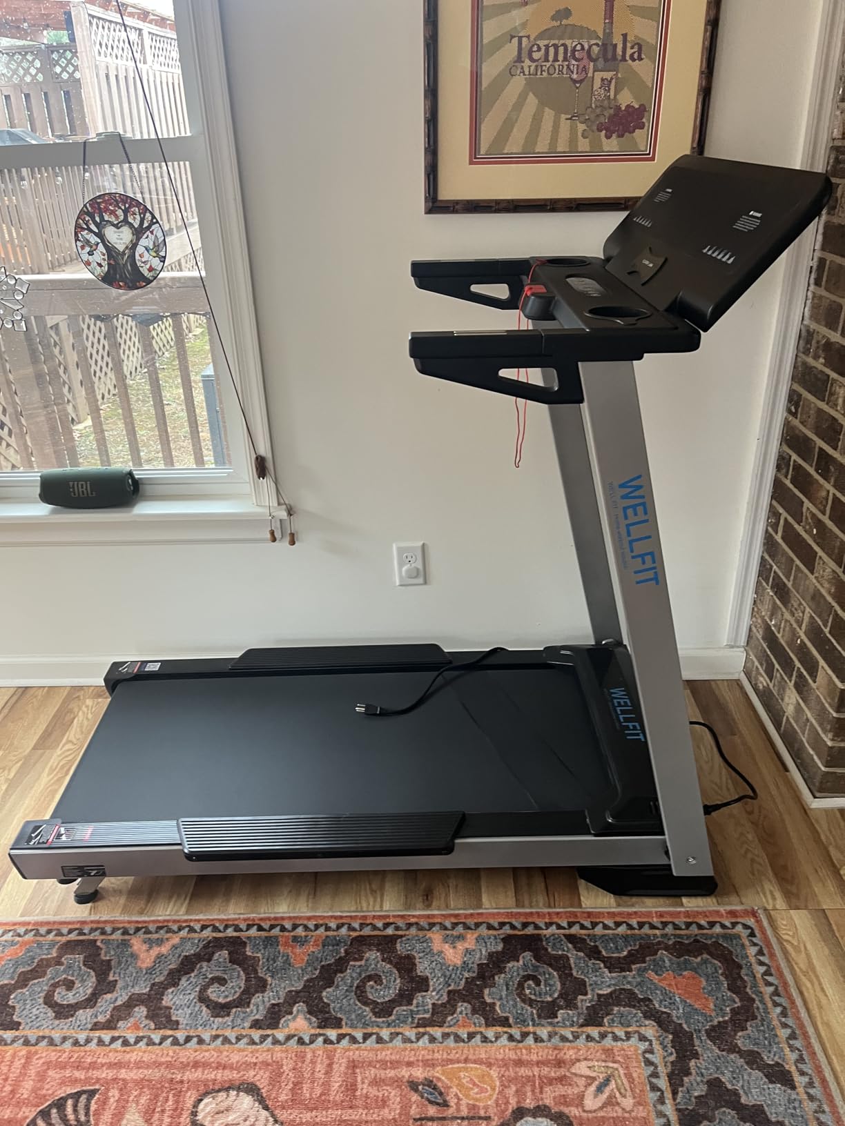 WELLFIT Treadmill for Home, 2 Level Incline Heavy Duty | 450 lbs Capacity, 4.0 HP, 10 MPH, 20