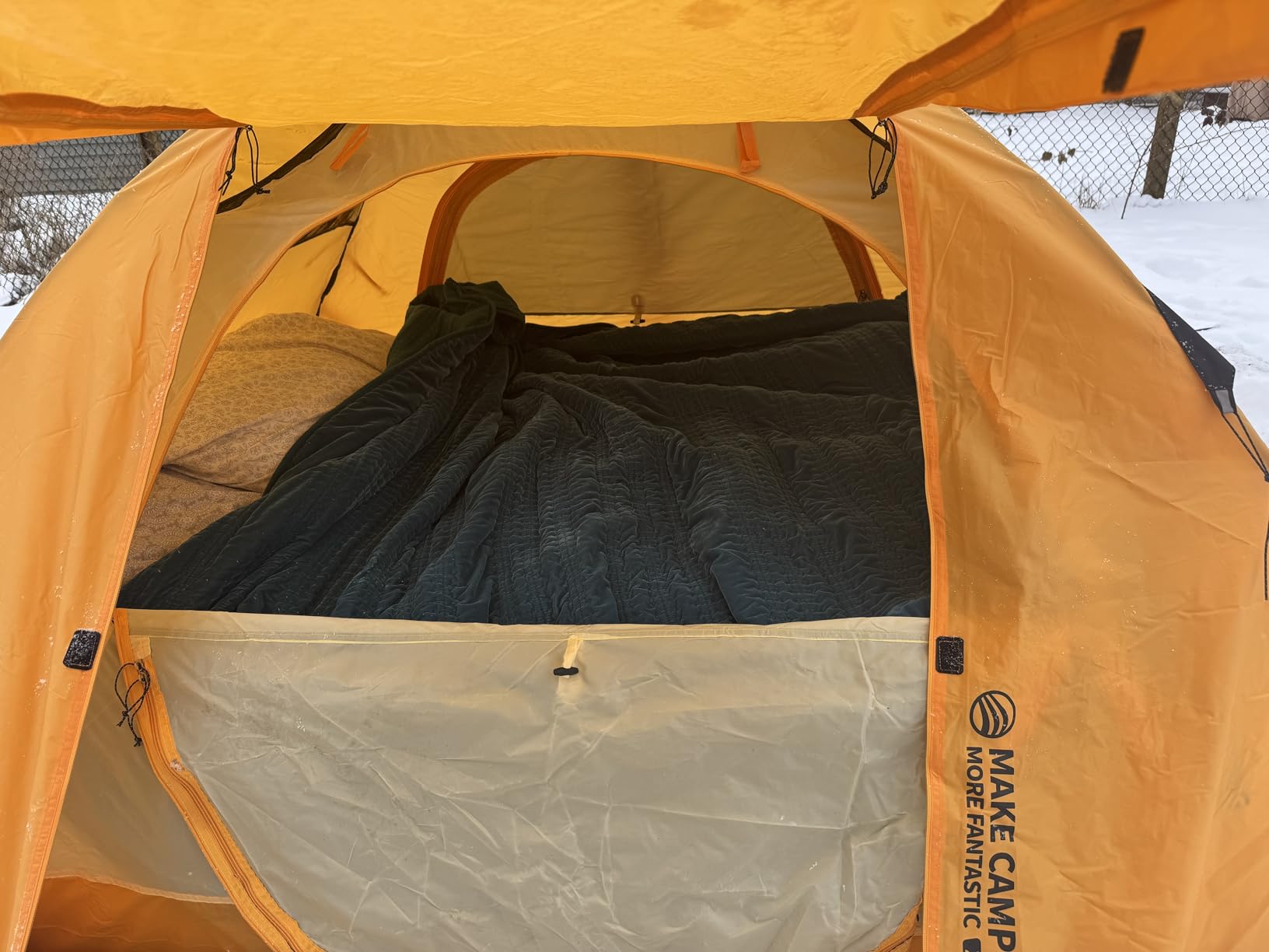 BISINNA 4 Season Tent for Backpacking Winter Tents 2 Person Lightweight Cold Weather Tents Waterproof Double Layer All Season Tent Aluminum Alloy Poles Easy Set Up for Camping, Hiking, Outdoor customer photo 2