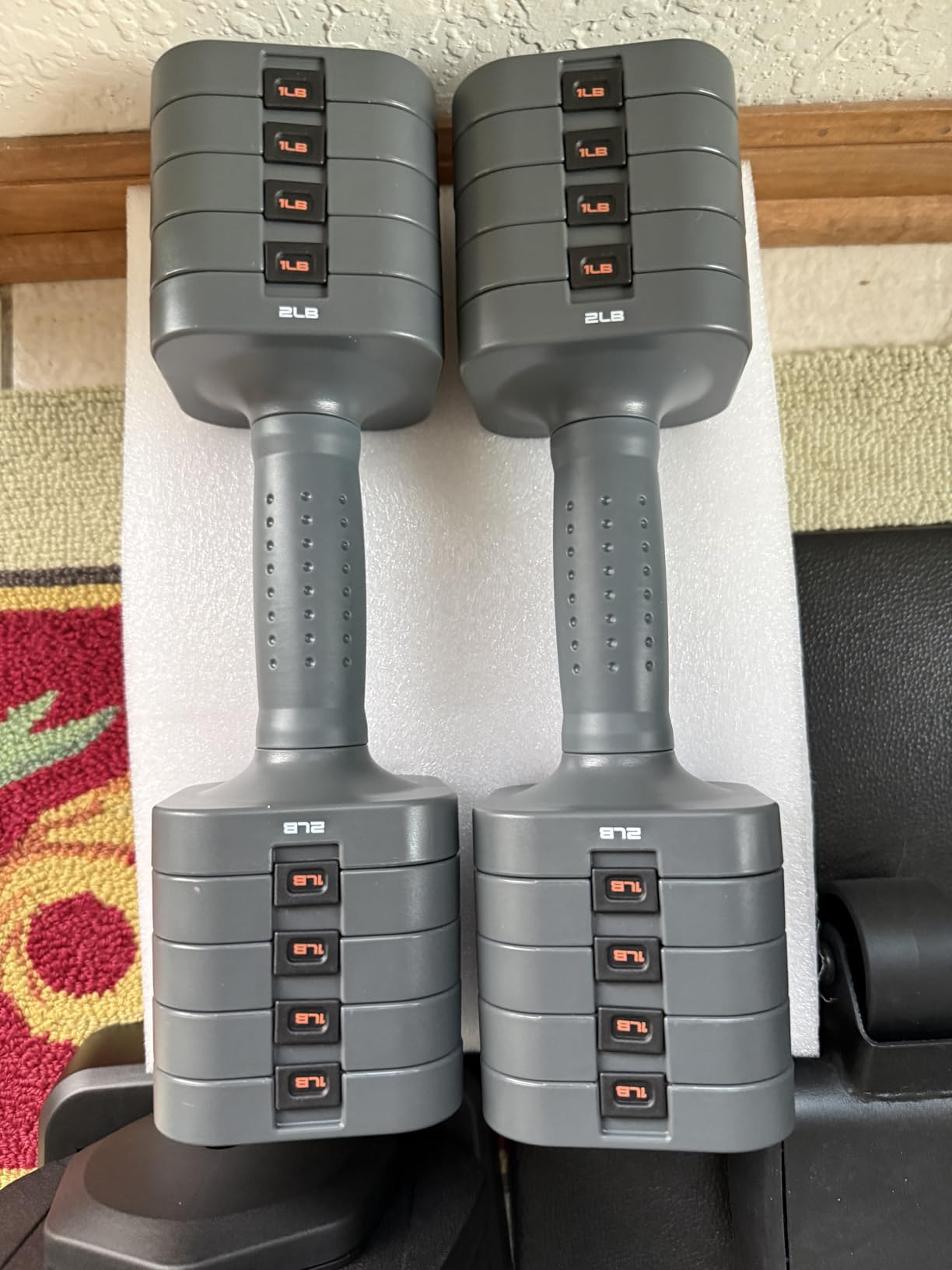 FEIERDUN DB3 5-in-1 Adjustable Dumbbell Set, 6LB/10LB Pair Adjustable Weights for Women at Home, Dual Locking Stable Hand Weights with TPU Soft Handle, Home Gym, Rehab, Pilates, Yoga, Strength Training customer photo 1