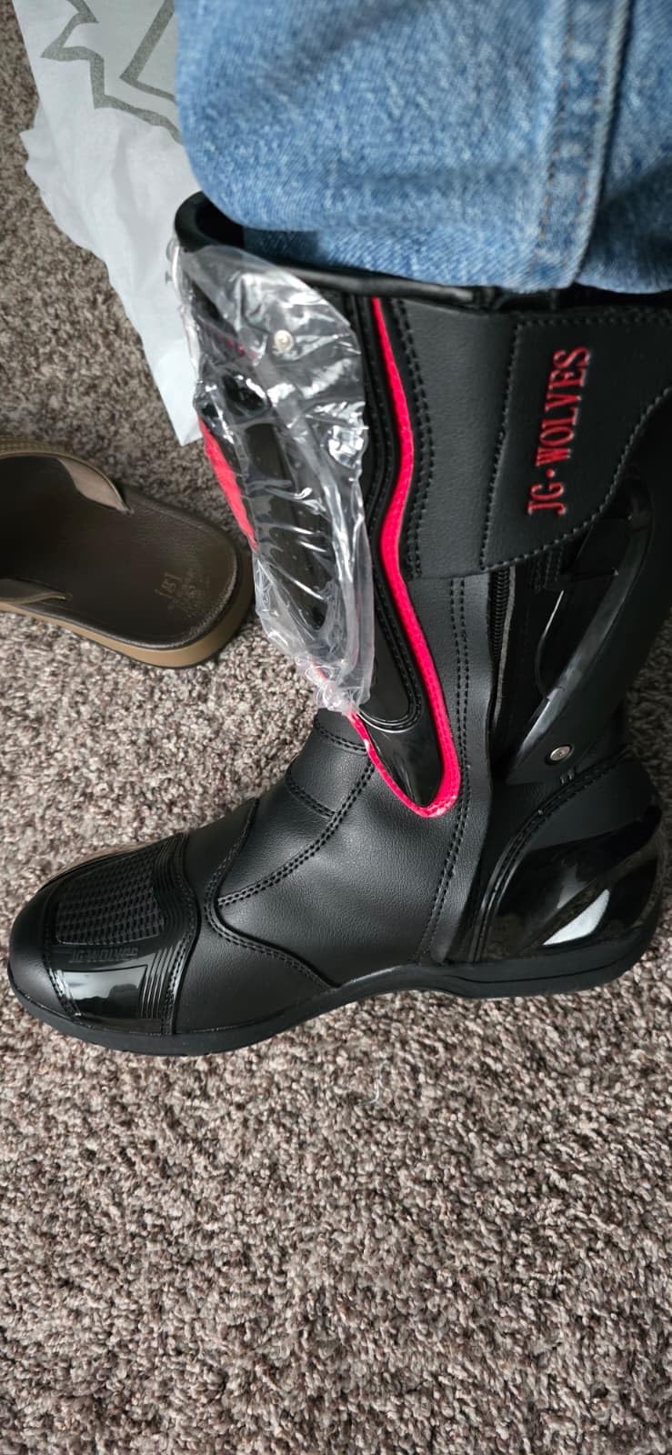 Zeozoom Motorcycle Riding Boots Motorcycle Leather Boots for Women and Men customer photo 1