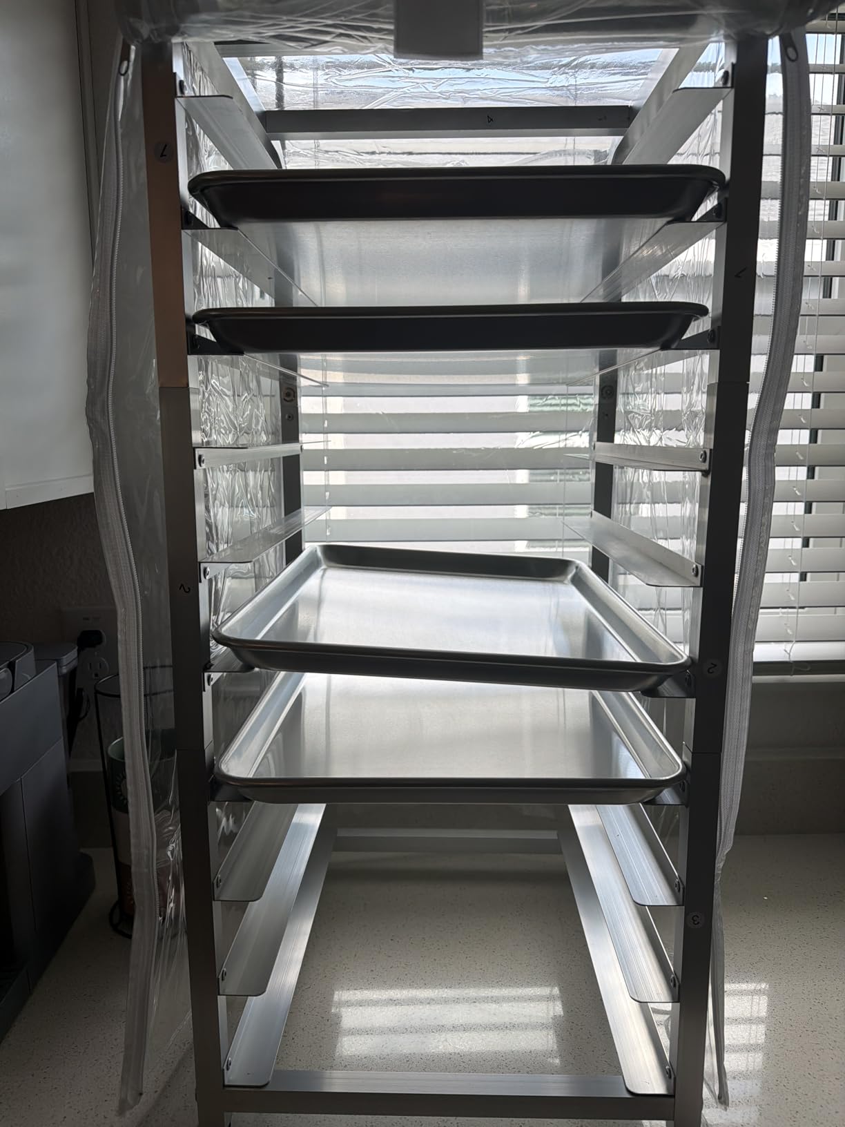 lopeztek 10-Tier Quarter & Half Sheet Pan Rack with Wheels for Home Use - Baking Bread Cooling Rack, Speed Bun Pan Rack, Home Bakery Rolling Cart, Dough Proofing customer photo 1