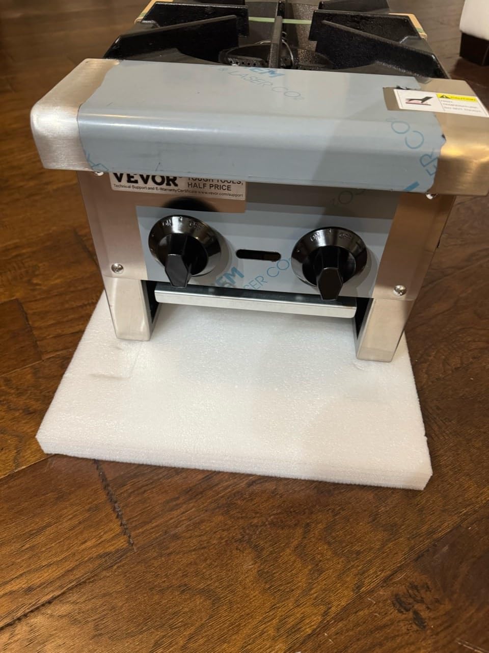 VEVOR Commercial Gas Stove with 2 Burners, Propane and Natural Gas Countertop Cooking Stove Range, Stainless Steel Gas Hot Plate, Commercial Cooking Equipment for Restaurant, 56,000 BTU customer photo 1