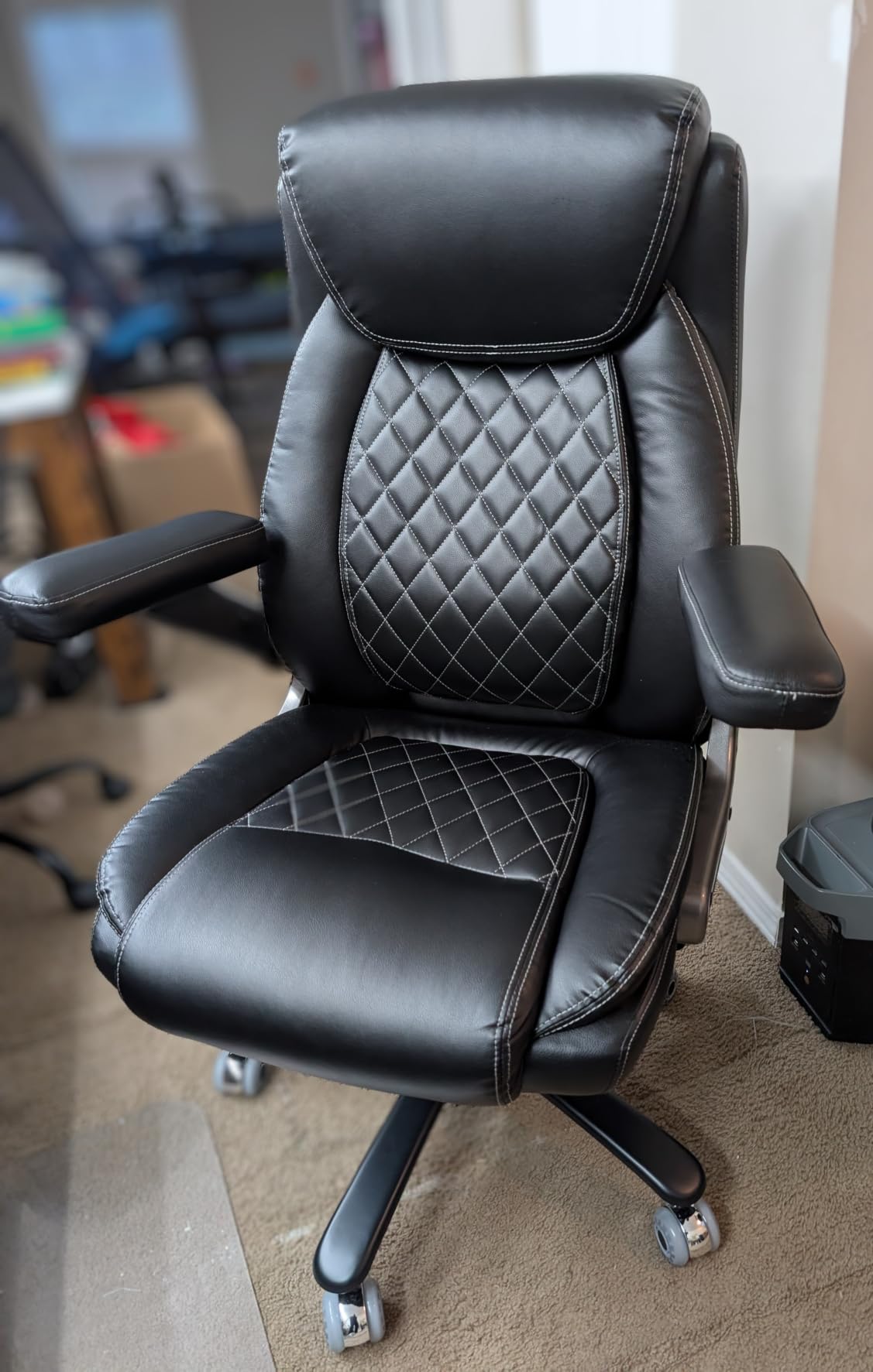 Indulgear Large Heavy Duty Office Chair with 5D Flip Arms, Comfy Big and Tall Executive Office Desk Chair with Pocket Spring Cushion, High Back Computer Chair with Lumbar Support customer photo 2
