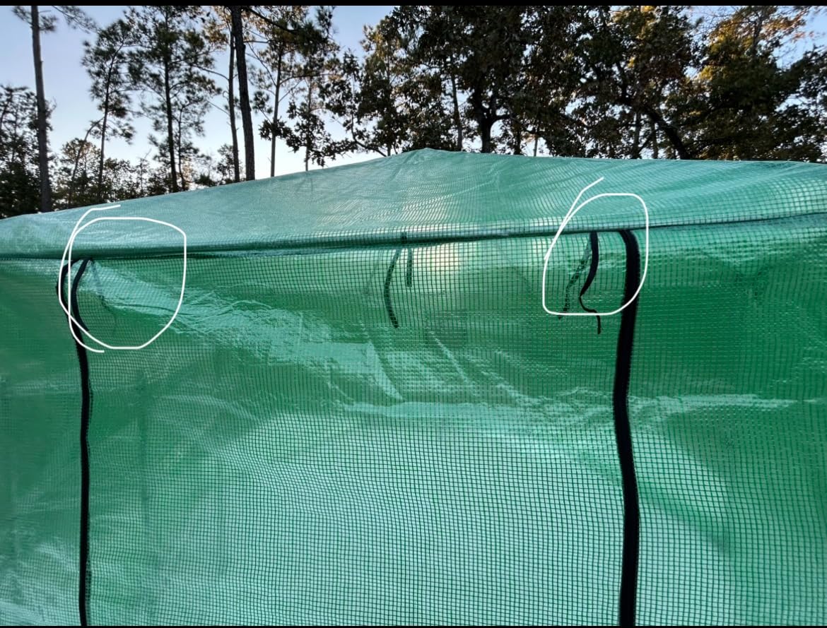 MU 7x7x7.6 FT Greenhouses for Outdoors, Heavy-Duty Green House for Outside, Walk in Winter Greenhouse with 180g Double Layer PE Cover, Ground Stakes, Great for Garden/Patio/Backyard customer photo 1