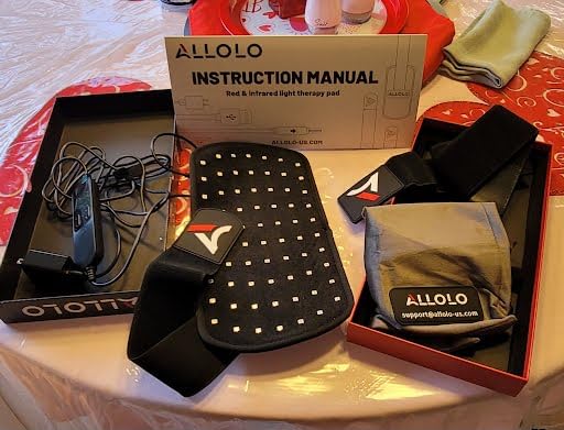 ALLOLO Red Light for Body, 3 in 1 LEDs Red Light Belt with Timer Remote Control, 660nm 850nm Infrared Light Pad for Body Waist Shoulder Knee, 12.6