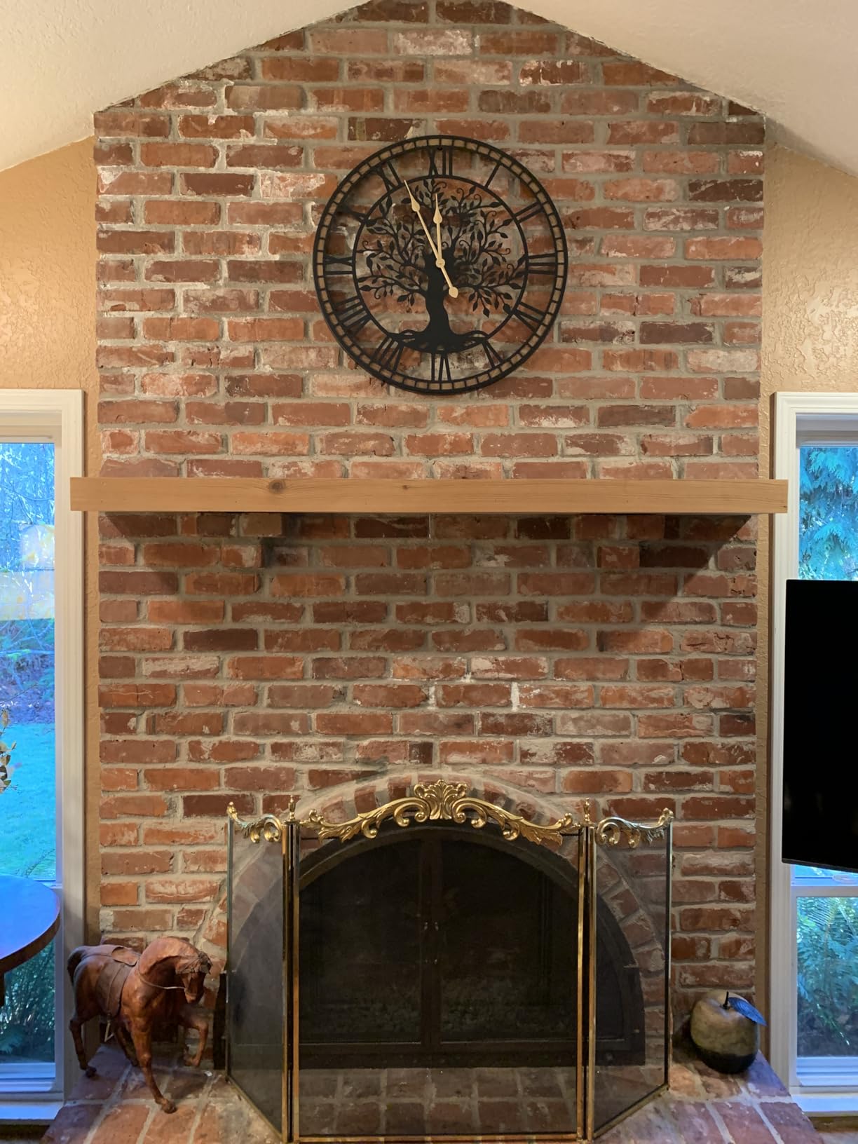 Micasso Large Wall Clock Decorative: 24 Inch Tree of Life Battery Operated | Modern Farmhouse Metal Wood Frame - Roman Numeral Clocks for Living Room/Home Office/Bedroom - Ideal for Home Renovations customer photo 2