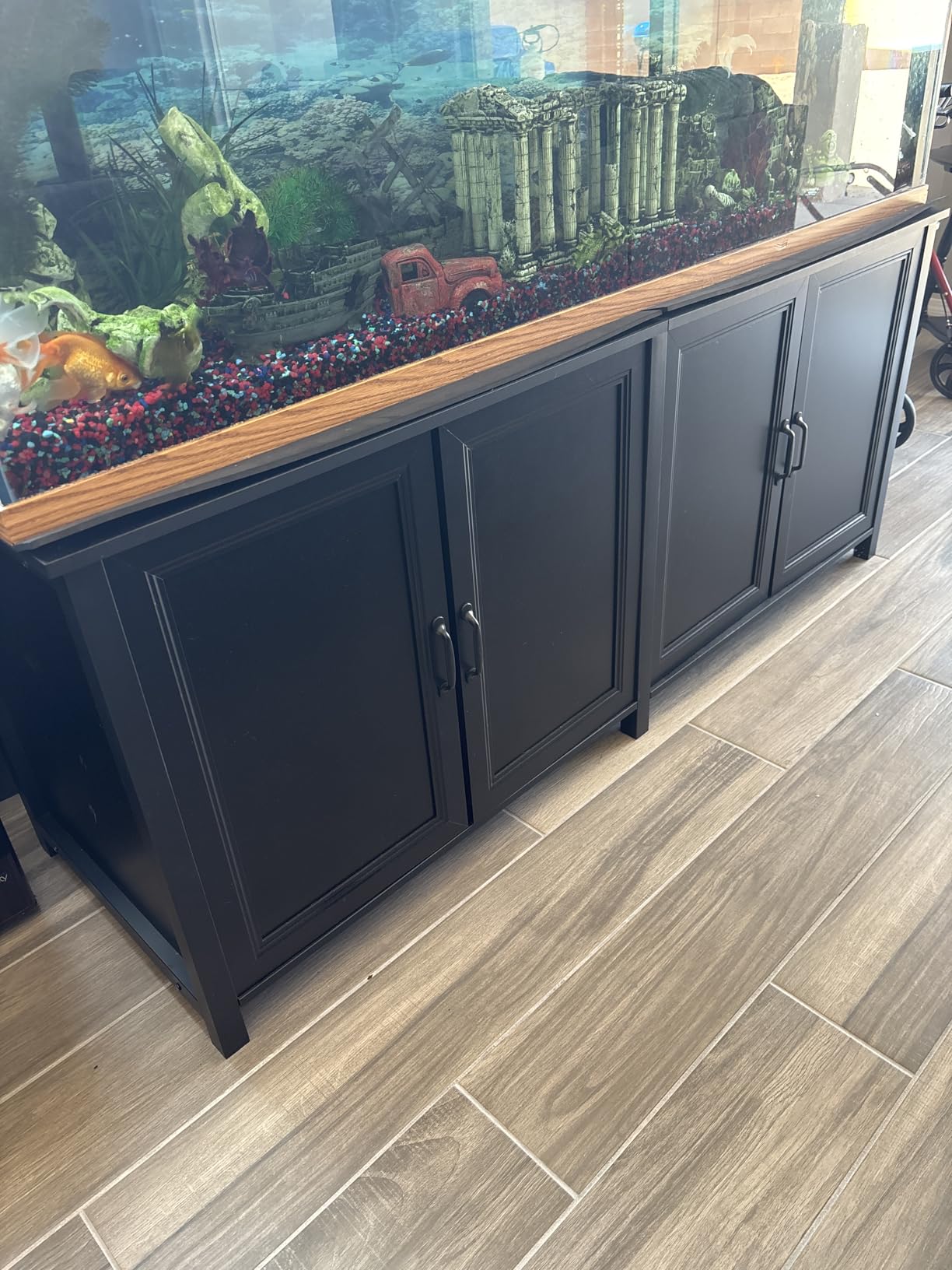 GDLF 100-150 Gallon Large Fish Tank Stand, Furniture-Style Aquarium Stand, 60