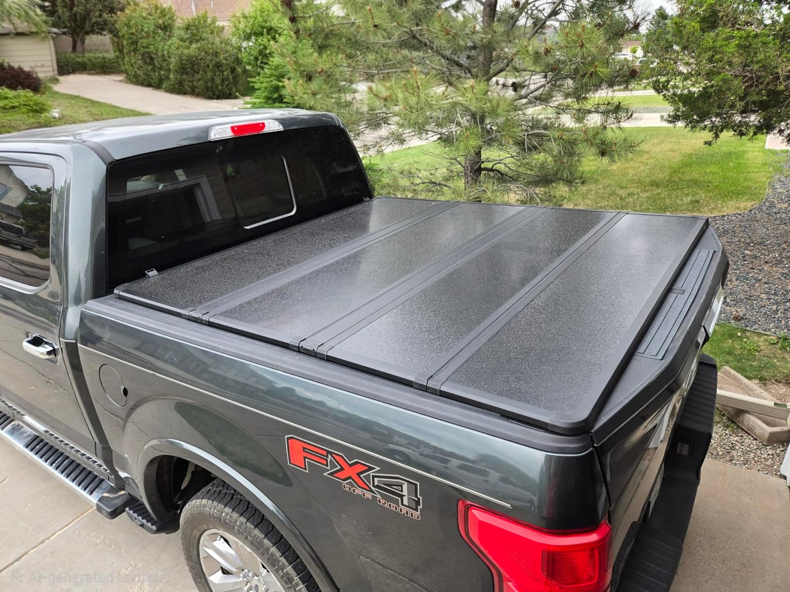 MOSTPLUS 5.5FT Quad Fold Hard Truck Bed Tonneau Cover Compatible with Ford F150 2015-2025 2026 Ford F-150 Bed On Top 4 Fold Aluminum Bed (67Inch) customer photo 2