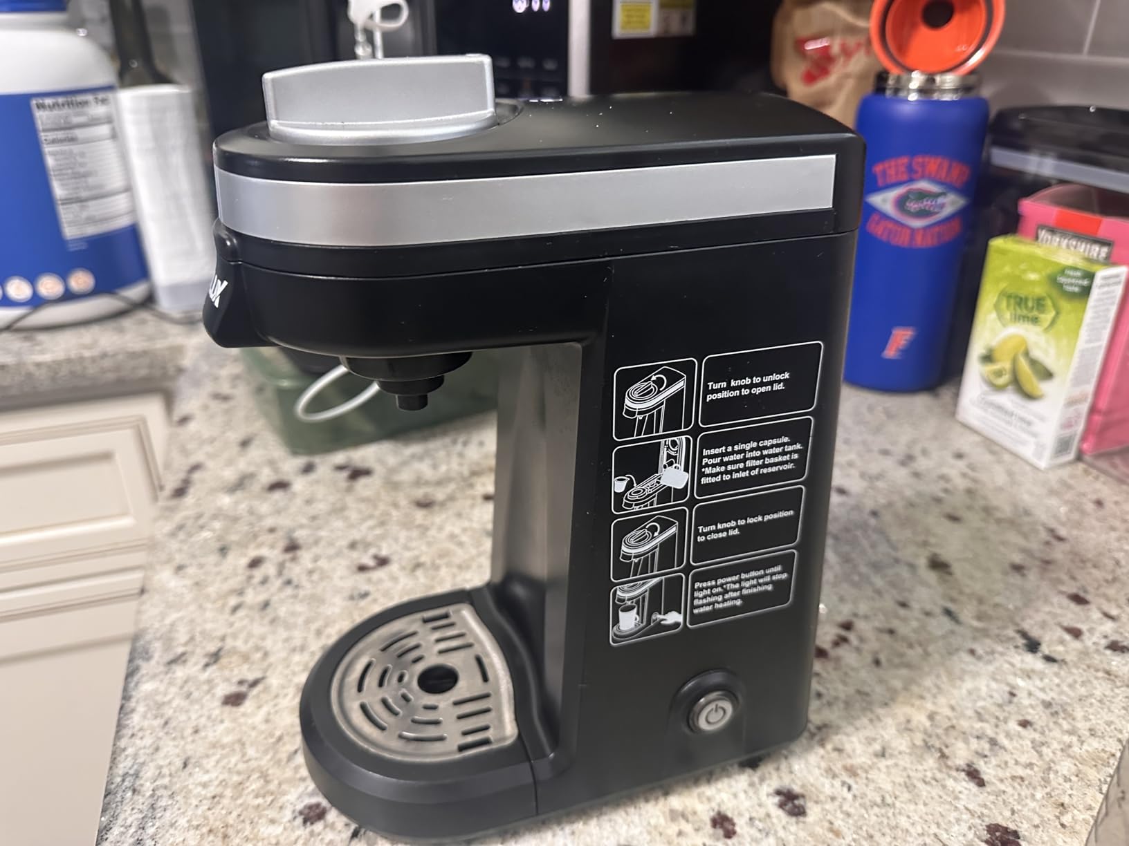CHULUX Mini Coffee Maker for K Capsule, Single Serve Coffee Maker for One Cup Americano, Lightweight Pod Coffee Machine, Aqua - Fast-Heating Boiler System, Portable Compact Design, Four-Hole Multi-Stream Needle customer photo 1