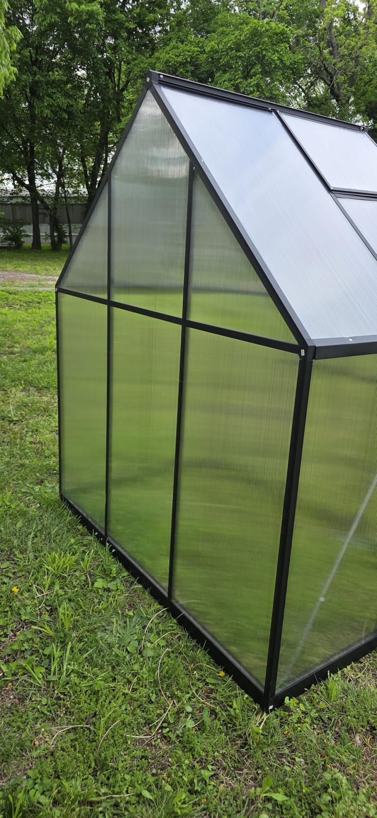 8X10FT Enhanced Aluminum Walk-in Greenhouse for Outdoors with Thermometer | Easy Assembly, UV-Resistant Panel, Rain Gutter, Lockable Hinged Door, Built-in Reinforcement, For Vegetable, Flower and Herb customer photo 2