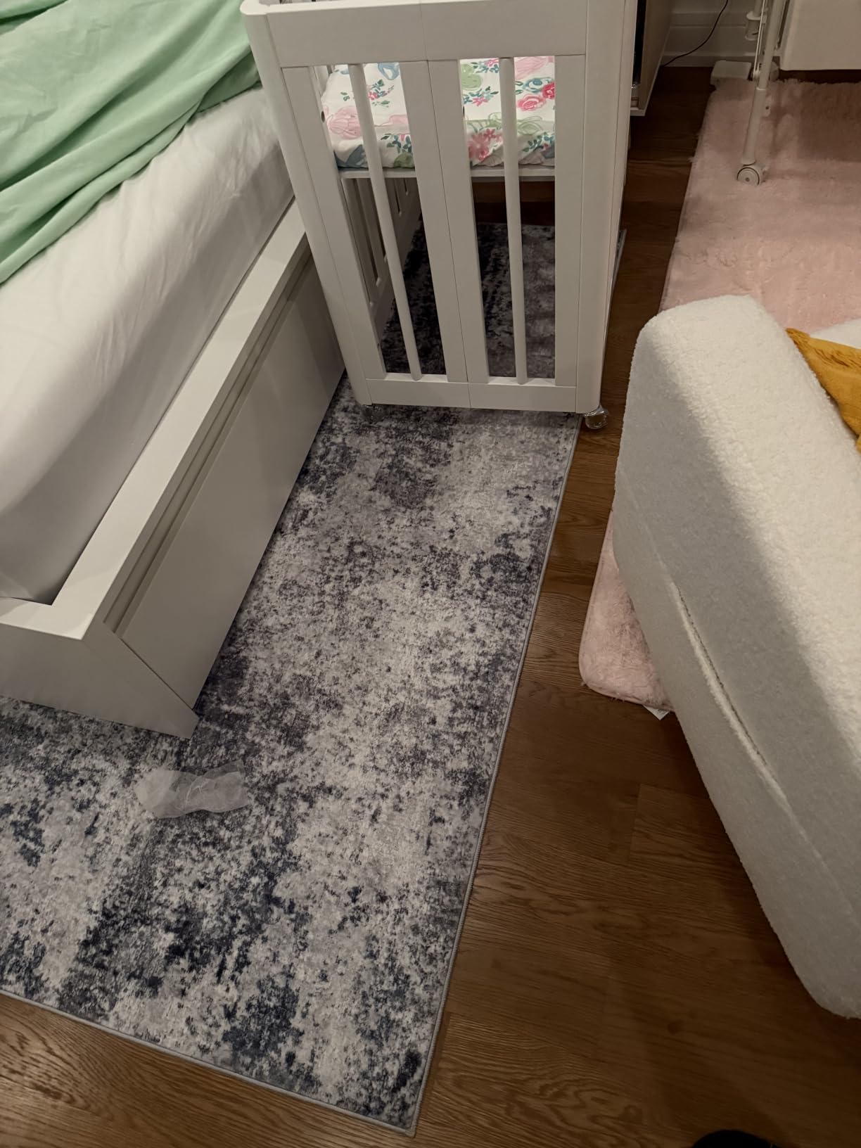9x12 Area Rugs for Living Room Washable Bedroom Dining Room Blue Grey | Modern Abstract, Non-Slip Backing, Soft, Low-Pile, Foldable, Water Repellent, Pet Proof, Non-Shedding, Indoor customer photo 1