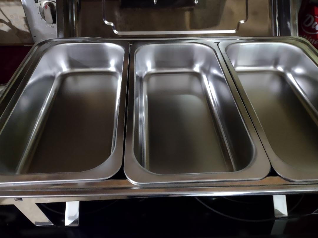 Chafing Dishes for Buffet 5 Pack, 9 QT Full Pan Stainless Steel | Chafing Dish Buffet Set Sturdy and High Grade Chafers and Buffet Warmers Sets for Any Party with Complete Set customer photo 2