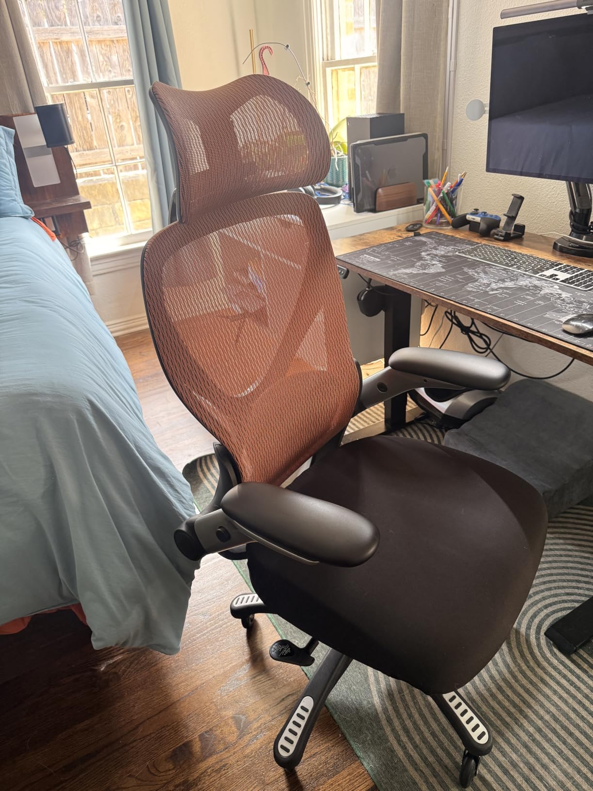 ELABEST X100 Ergonomic Mesh Office Chair with Footrest, Big and Tall Hone Desk Chair with 5D Flip-Up Arms, Adjustable 3D Lumbar Support,Gaming & Executive Computer Chairs customer photo 1