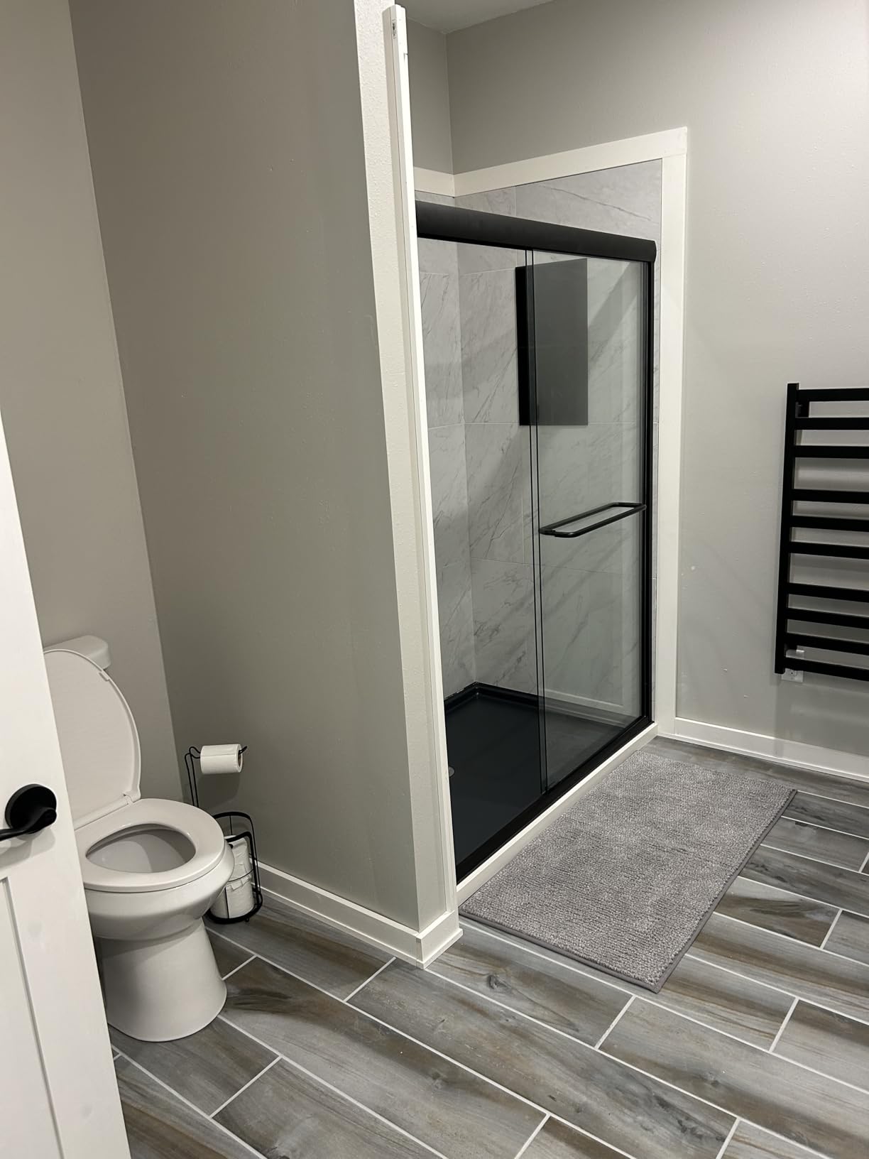 Semi-Frameless Sliding Shower Door W: 60 x H:72 Inches, Bathroom Sliding Door Easy to Install, 1/4