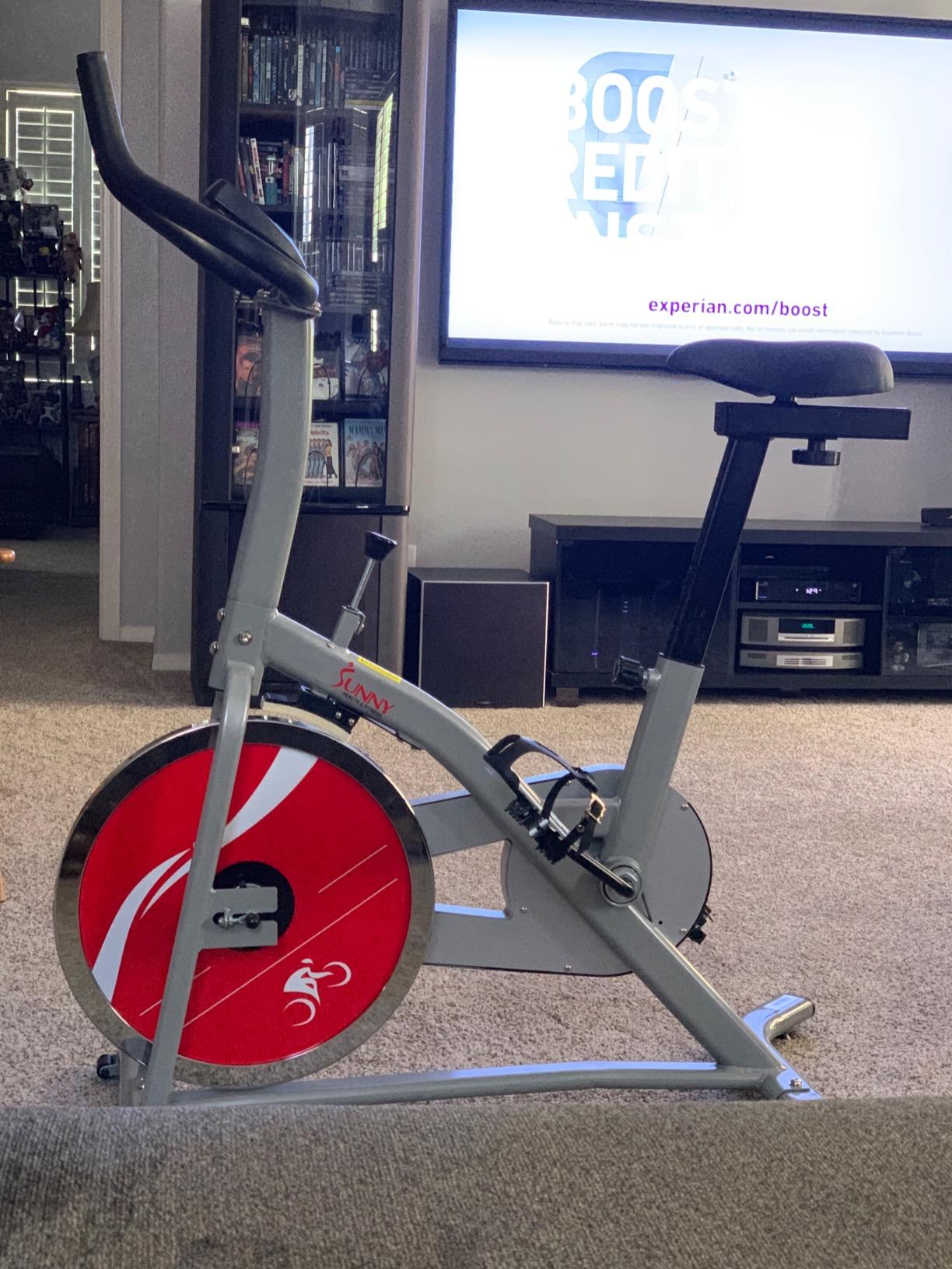 Sunny Health & Fitness Smart Indoor Cycling Bike for Home Cardio Exercise | Free SunnyFit App Connectivity, Magnetic Resistance, Up to 40LB Flywheel, Custom Riding Position, Wide Inseam Range customer photo 2