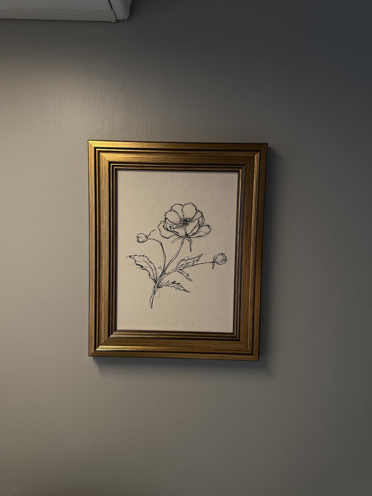 VIYYIEA Vintage Gold Framed Wall Art - Hummingbird Sketch, 8x10 IN | Cute yet exquisite, Affordable & High quality, Bathroom wall decor customer photo 1