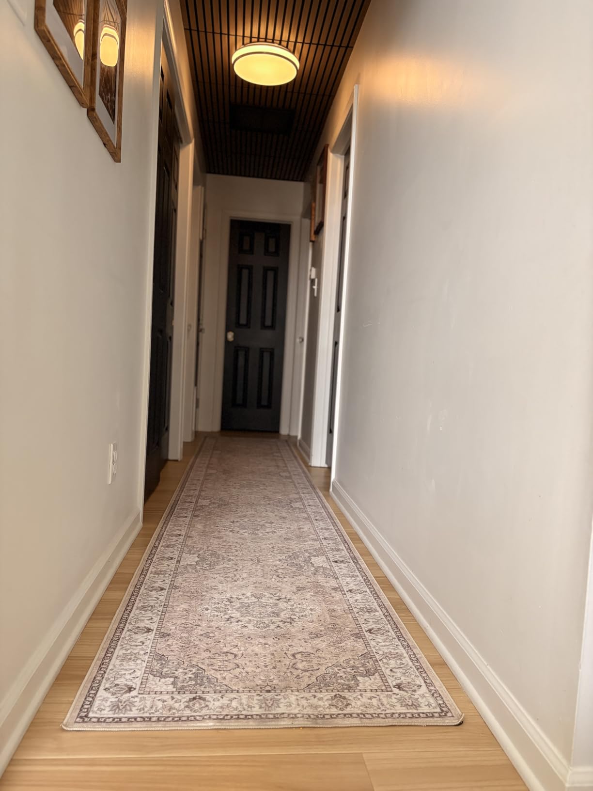 8x10 Living Room Rug for Family- Washable Oriental Stain Resistant Rugs for Bedroom Nursery Non Slip Ultra Soft Carpet for Dining Room Medallion Farmhouse Home Decor Floor Decoration Mat (8x10 Beige) customer photo 2