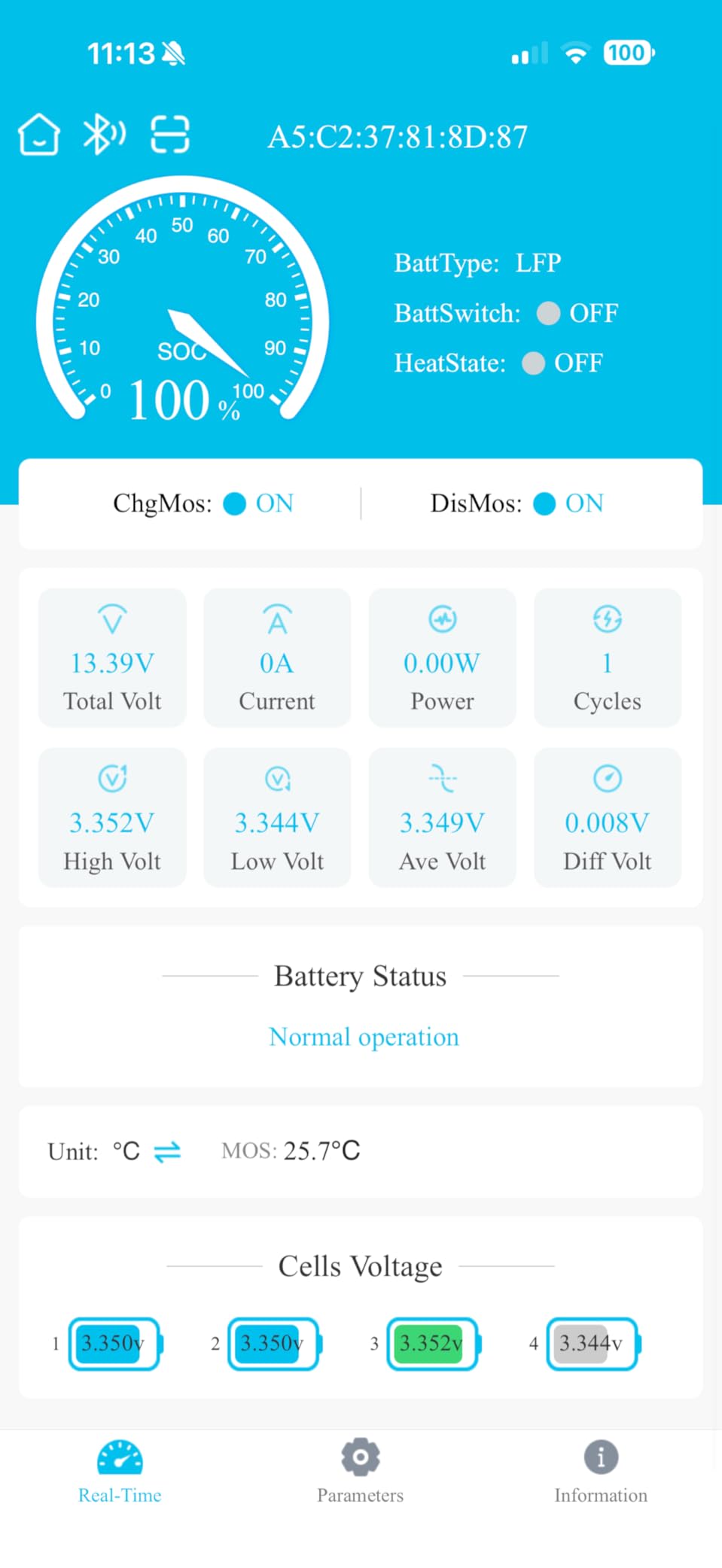 12V 100Ah Bluetooth LiFePO4 Battery for Rv, Trolling Motors, Boat | 100A BMS, 1280Wh, Group 24, Lightweight Compact, 15000+ Deep Cycle Lithium Battery for Yacht, Marine, Solar, Camper, Off-Grid customer photo 1