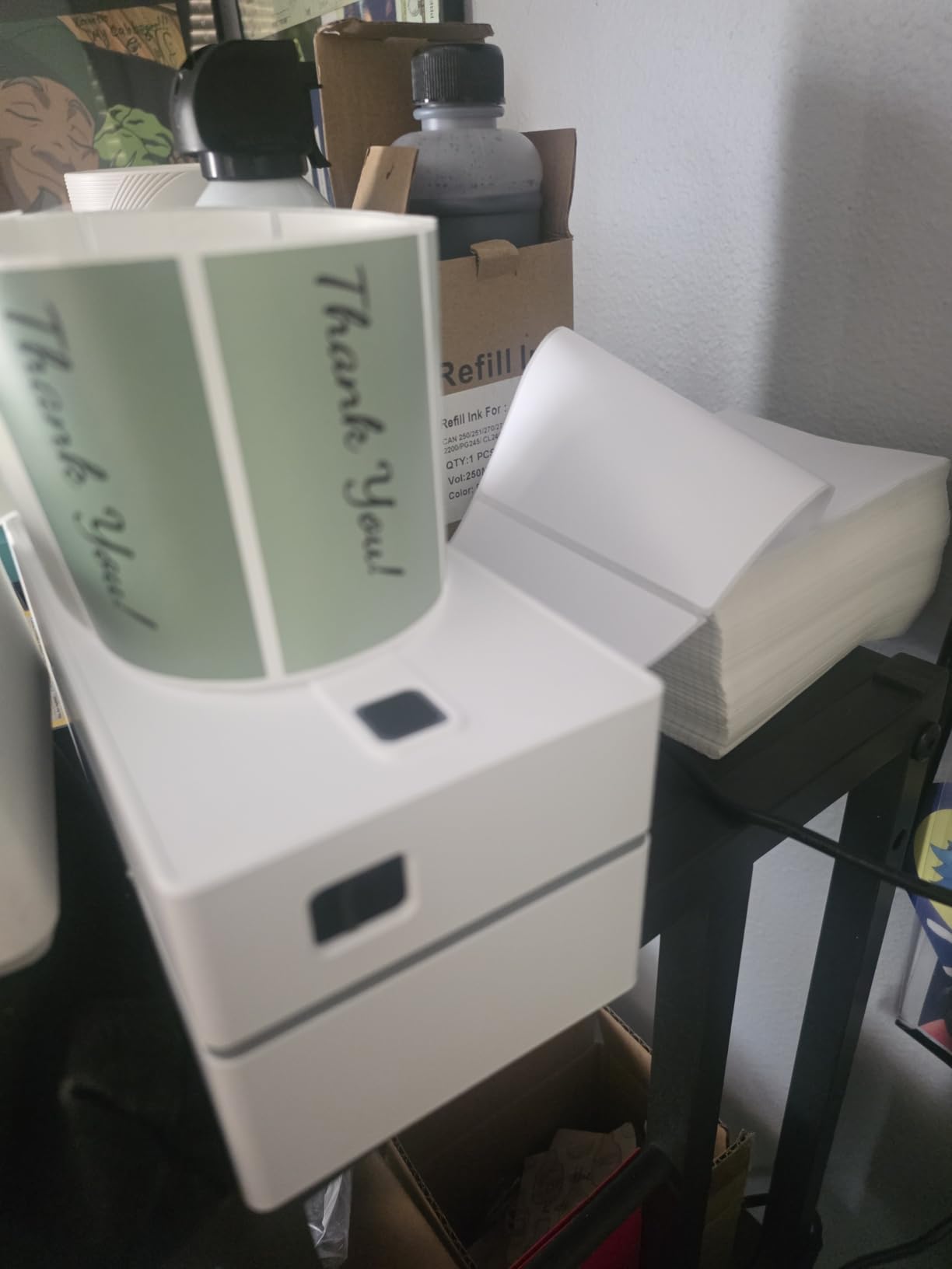 KNAON Bluetooth Thermal Shipping Label Printer, 4x6 Portable Thermal Address Label Printer for Small Business, Compatible with iPhone,Android,Windows,Mac - Works with Etsy Shopify USPS & More, White customer photo 1