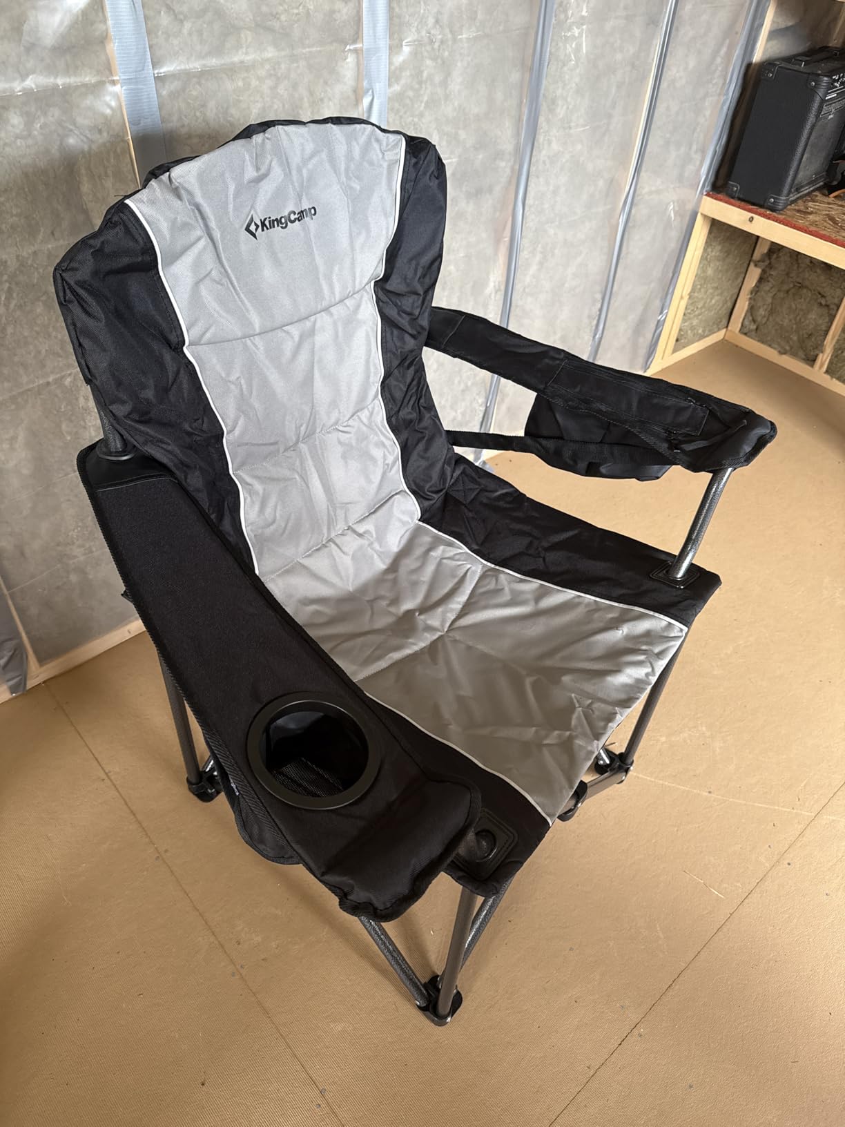 KingCamp Oversized Camping Chairs, 550lb Heavy Duty with Lumbar Support | 2 Pack Folding Chairs with Padded Seat, Cooler Bag & Cup Holder for Camp, Fishing, Sports Event, Backyard, Patio, Lawn customer photo 2