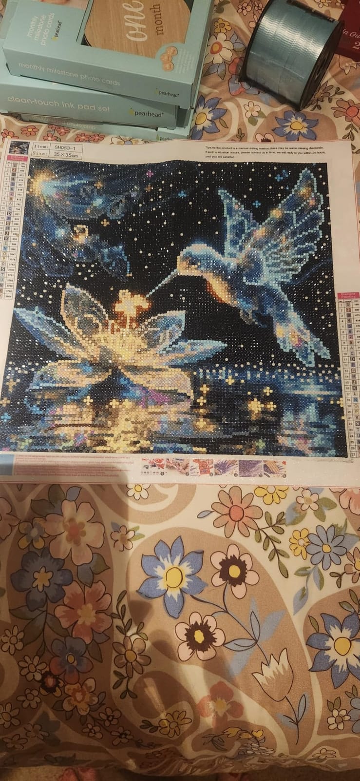 Hummingbird Diamond Art Kits For Adults, DIY Bird Diamond Painting Kits | Full Round Drill Diamond Dots For Adults, 5D Gem Art Painting Kit Art And Crafts For Adults Home Wall Decor 14 X 14inch customer photo 1